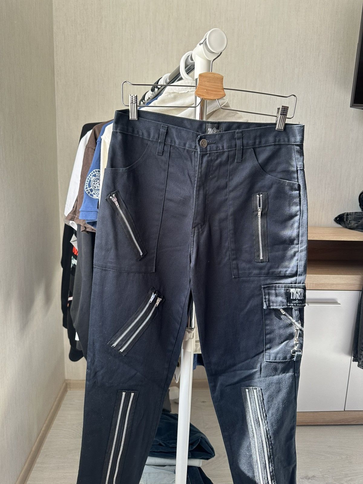 Japanese Brand Vintage Tiger Of London Zipper Bondage Pants Punk Gothic Size US 32 / EU 48 - 3 Thumbnail
