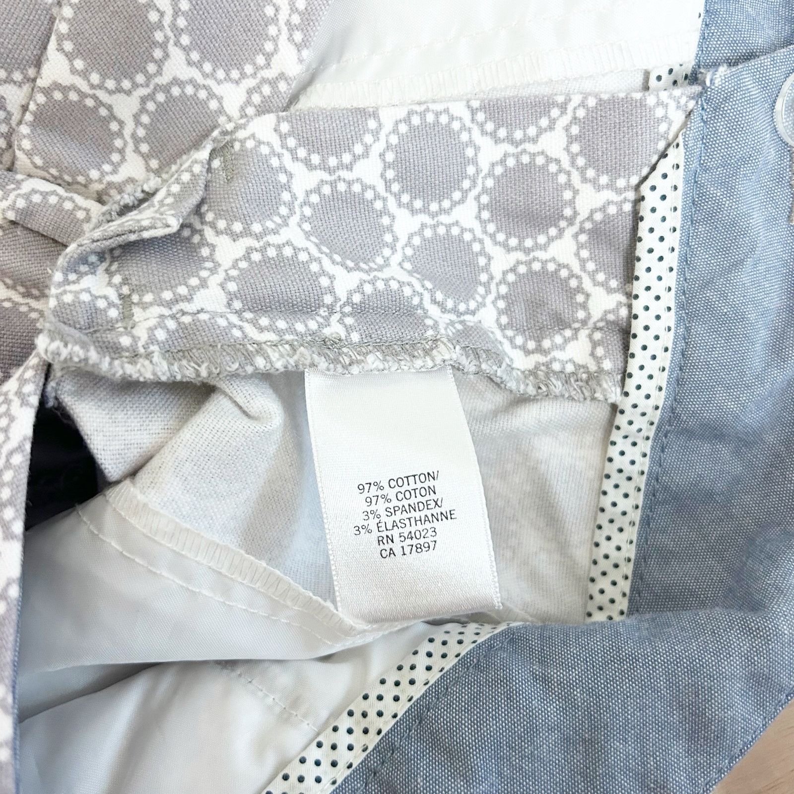 Banana Republic Banana Republic Hampton Fit Gray Printed Pants Sz 4 Size 27" / US 4 / IT 40 - 3 Thumbnail