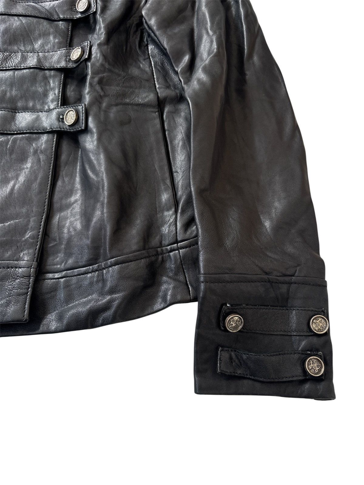 Hedi Slimane Crop Napoleon Leather Jacket Size US S / EU 44-46 / 1 - 6 Thumbnail