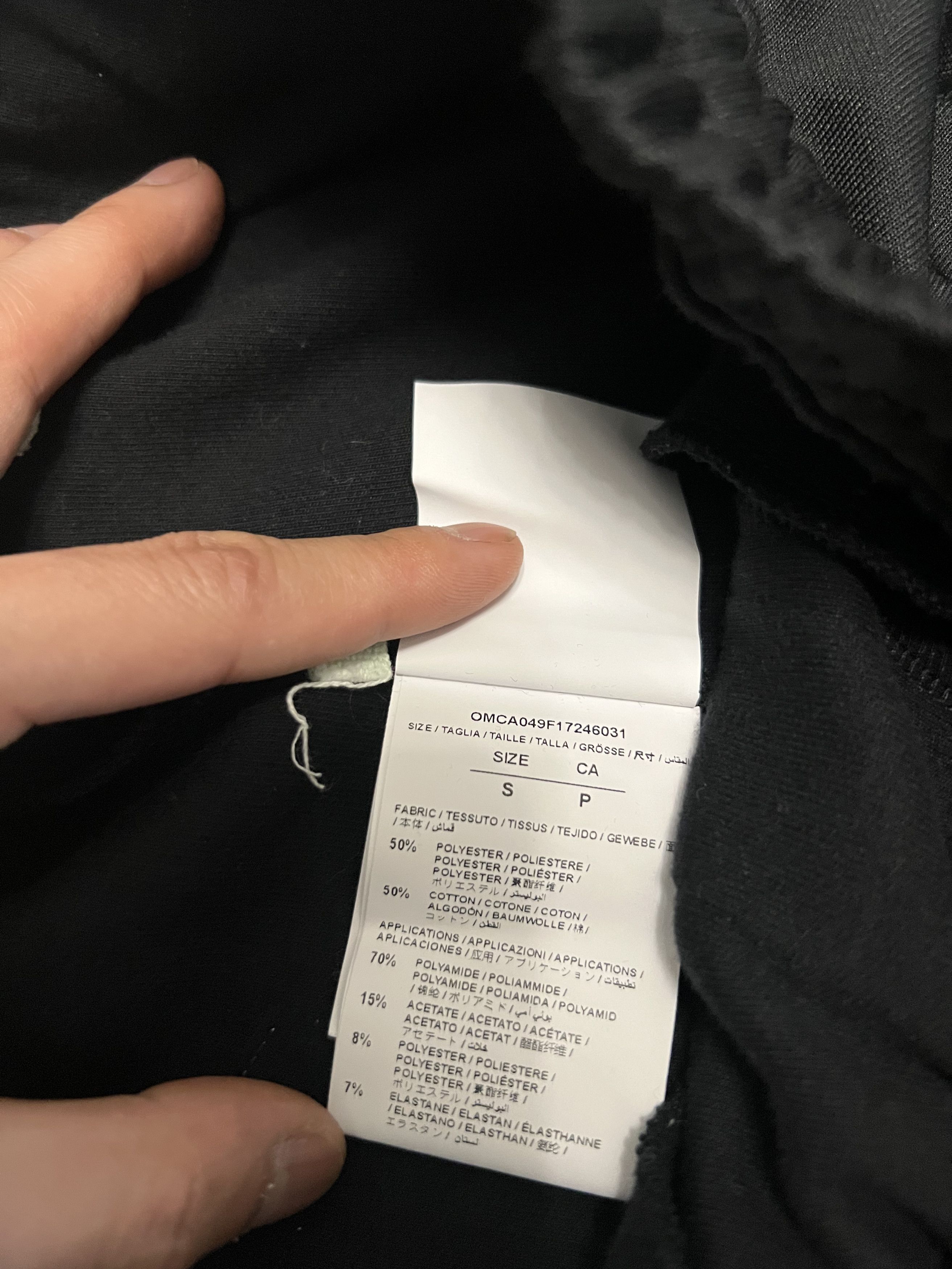 Off-White Black Synthetic Contrast Zipper Detail Track Pants Size US 28 / EU 44 - 5 Thumbnail