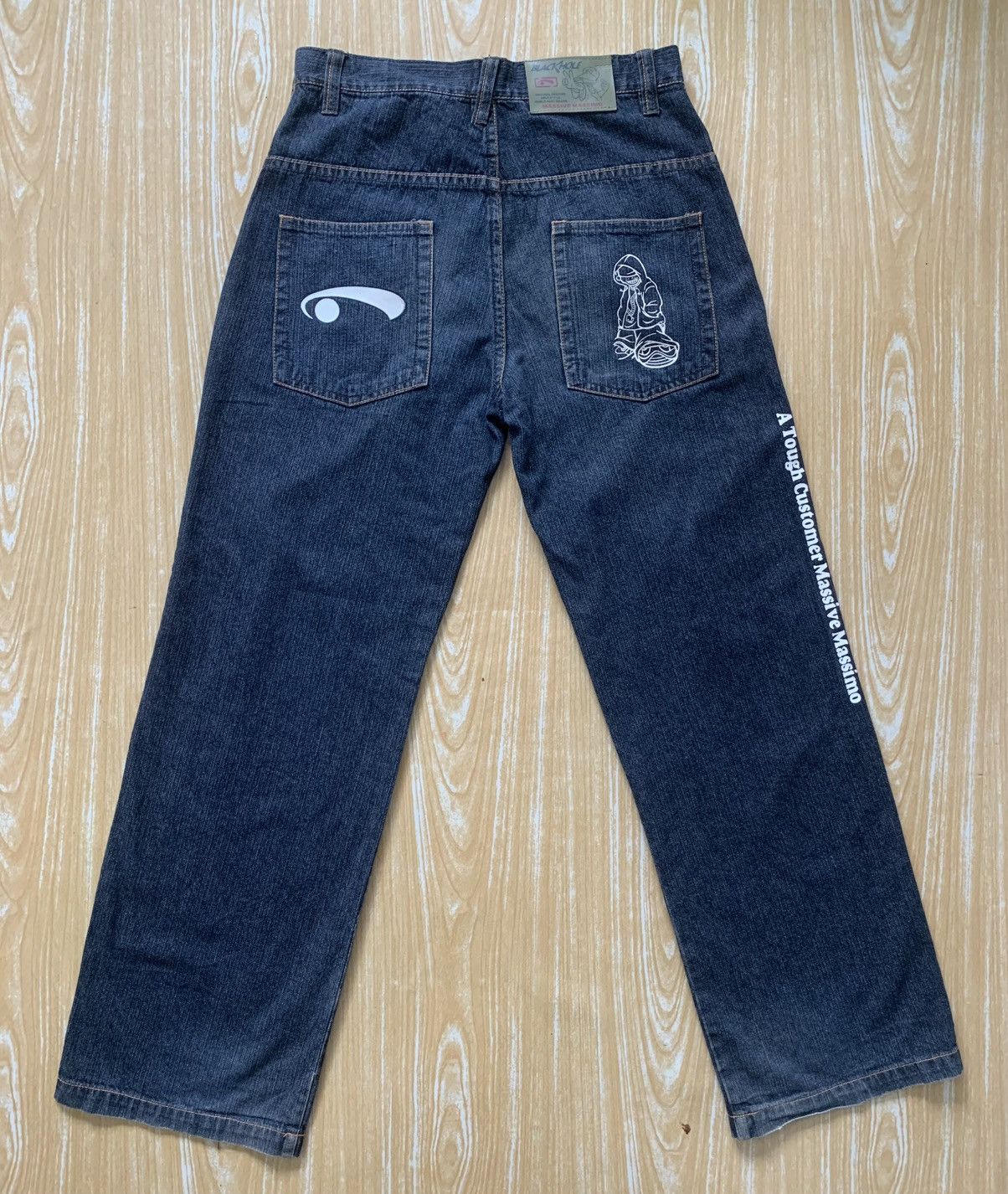 Massive Massive Massimo Blackhole HipHop Baggy Jeans Pants Size US 29 - 6 Thumbnail