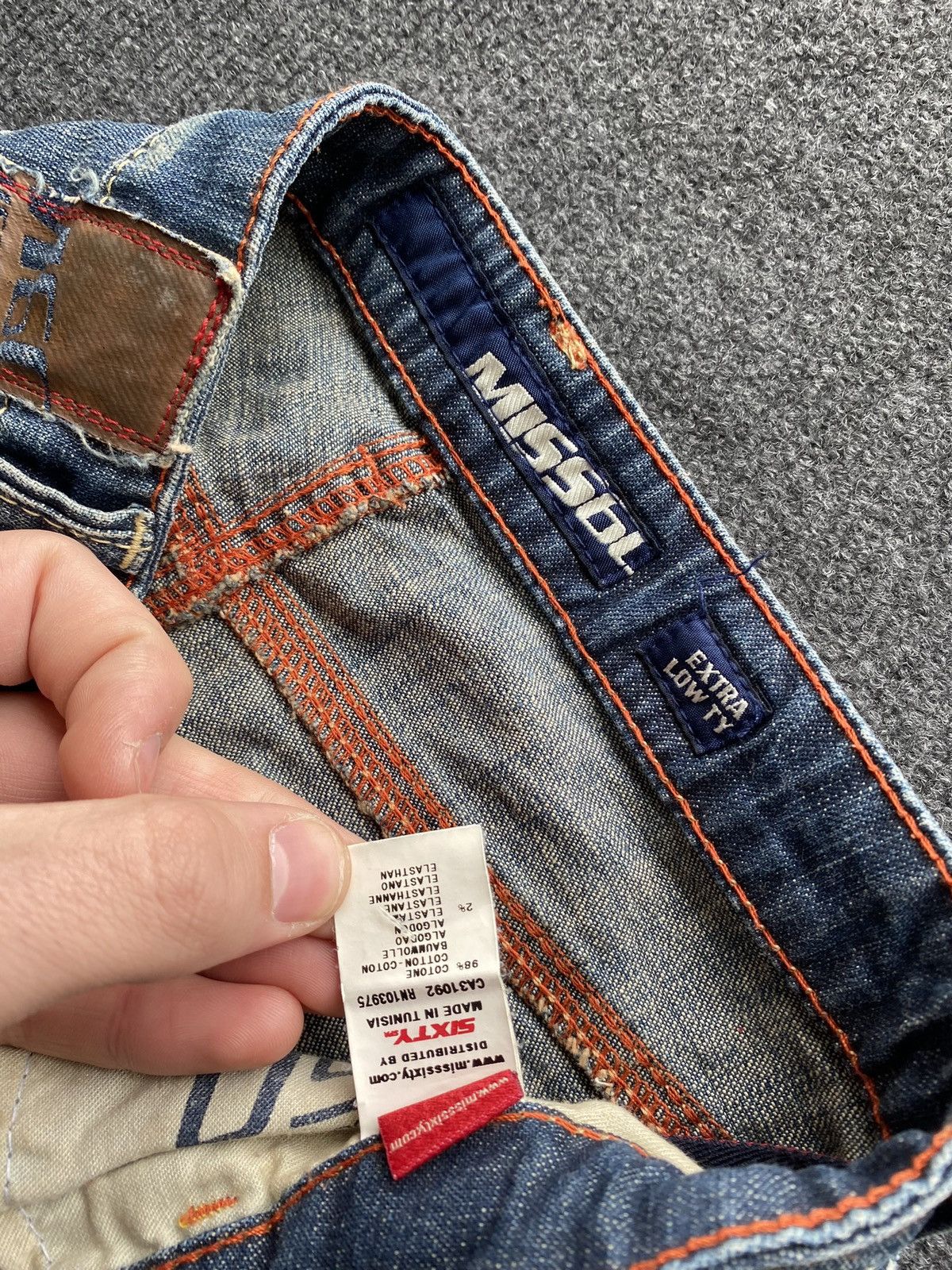 Miss Sixty 🔥Miss Sixty Sexy Extra Low Ty flared blue jeans goth emo y2k Size 28" / US 6 / IT 42 - 4 Thumbnail
