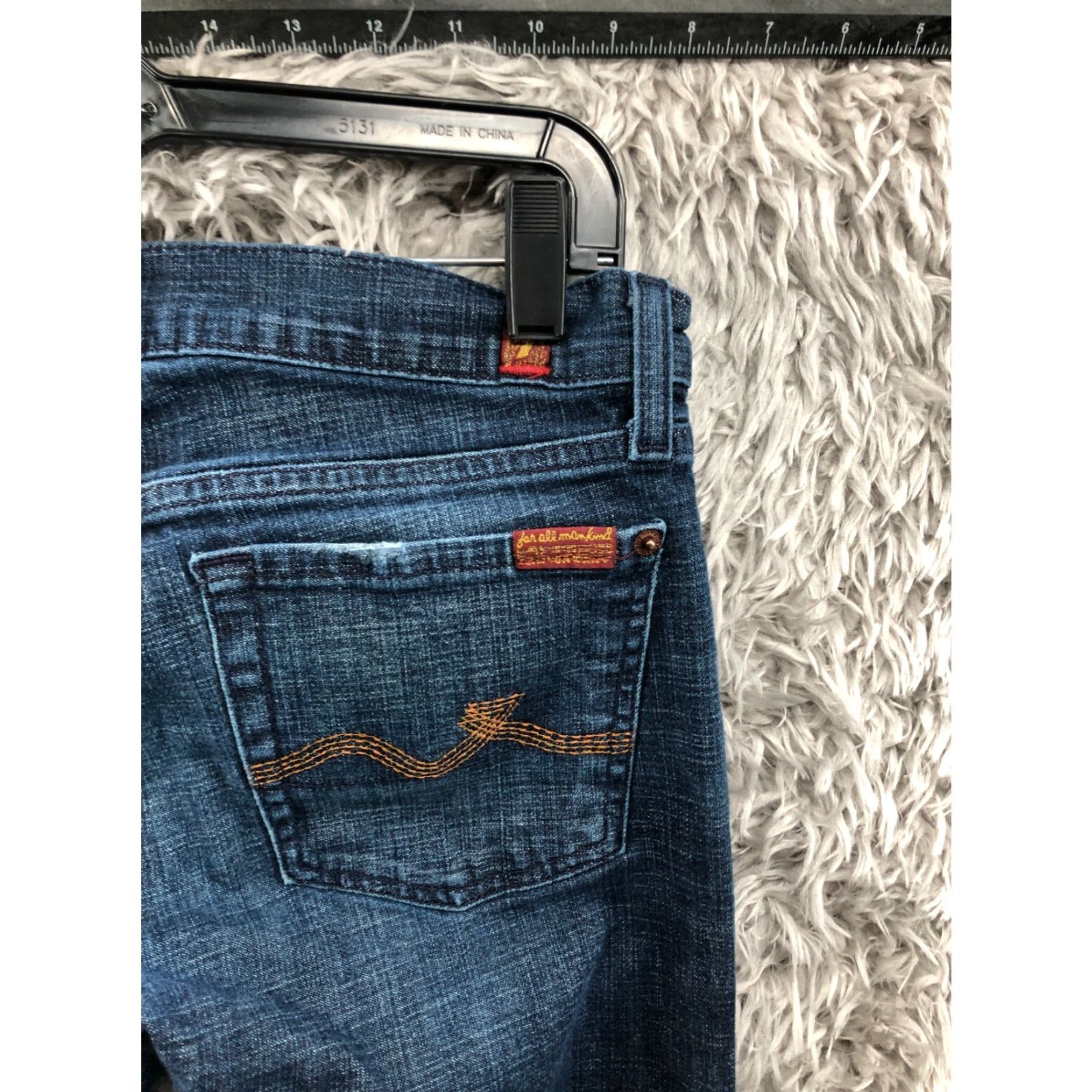 7 For All Mankind 7 For All Mankind Jeans Size 28 Womens Low Rise Medium Wash Blue Denim Size 28" / US 6 / IT 42 - 6 Thumbnail