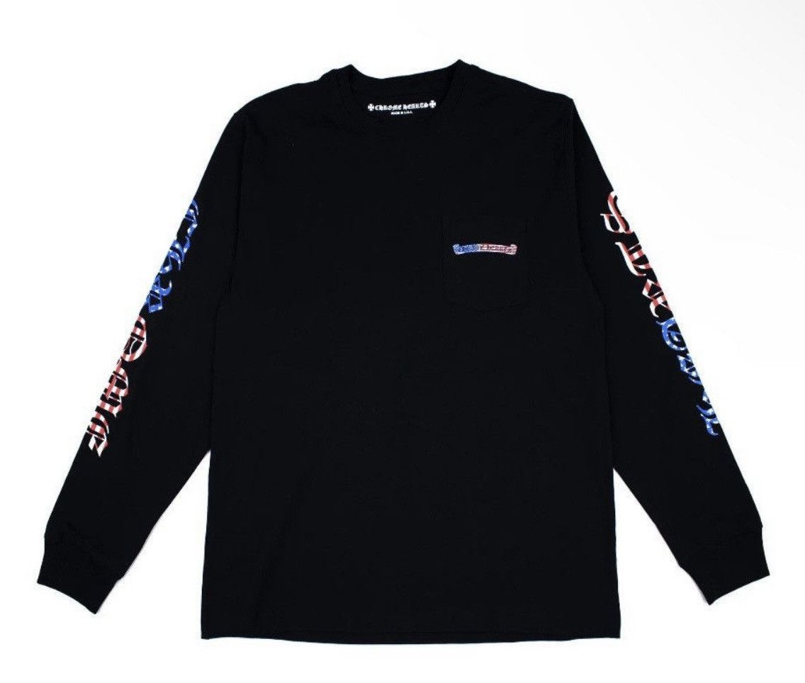 Chrome Hearts Neck Logo Long Sleeve Tee Shirt Black | Grailed