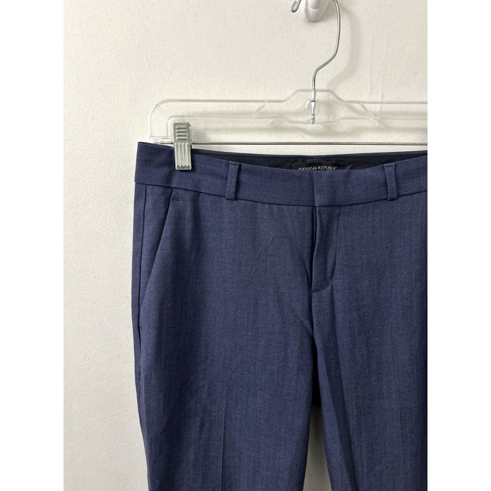 Banana Republic VINTAGE? No. Banana Republic Avery Dress Pants Womens Size 2 Navy Blue 95% Wool Stretch Dress Pants Size 26" / US 2 / IT 38 - 4 Thumbnail