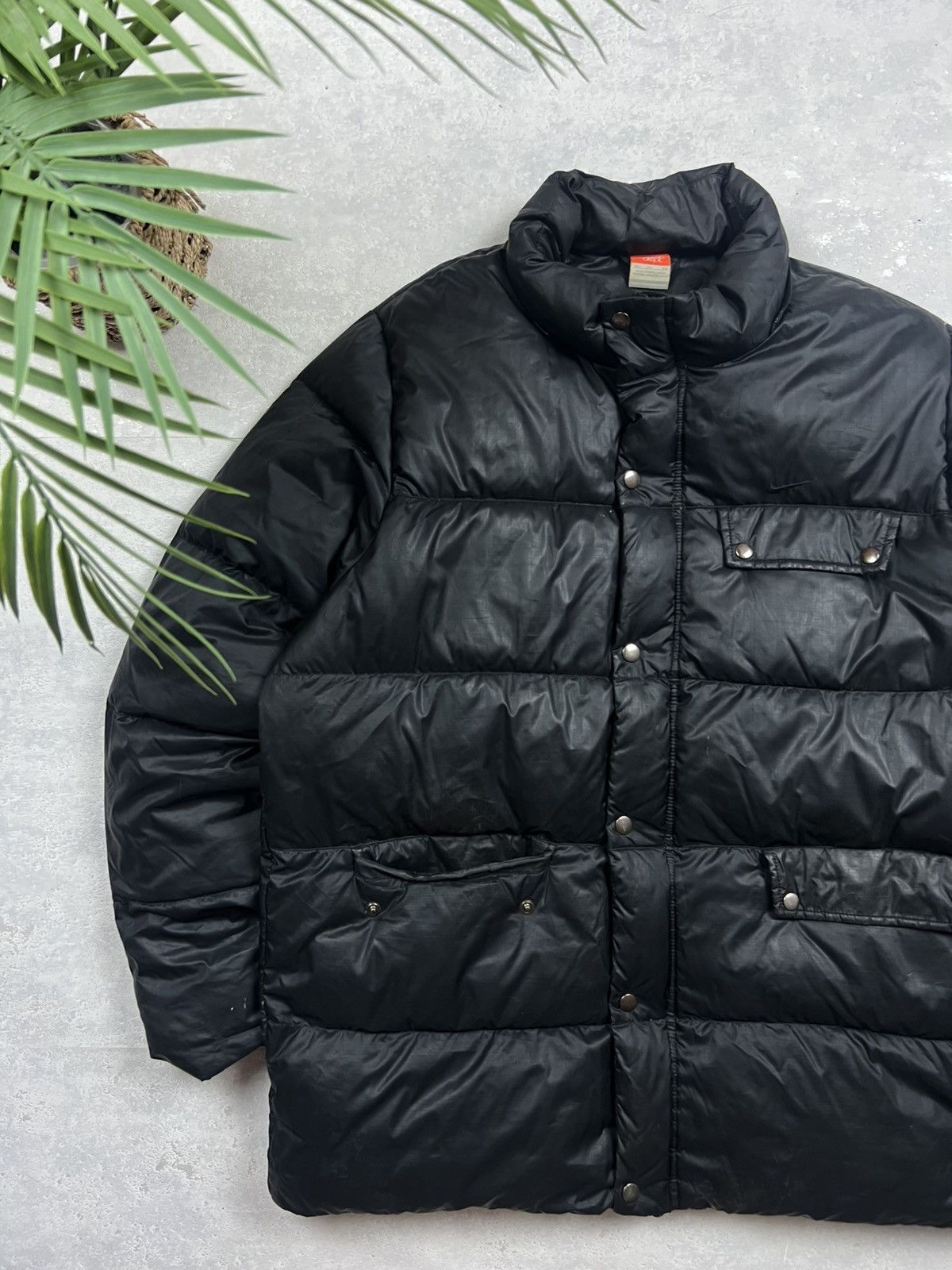 Nike 00s Nike Swoosh Vintage Drill Oversized Puffer Down Jacket Size US XL / EU 56 / 4 - 2 Thumbnail