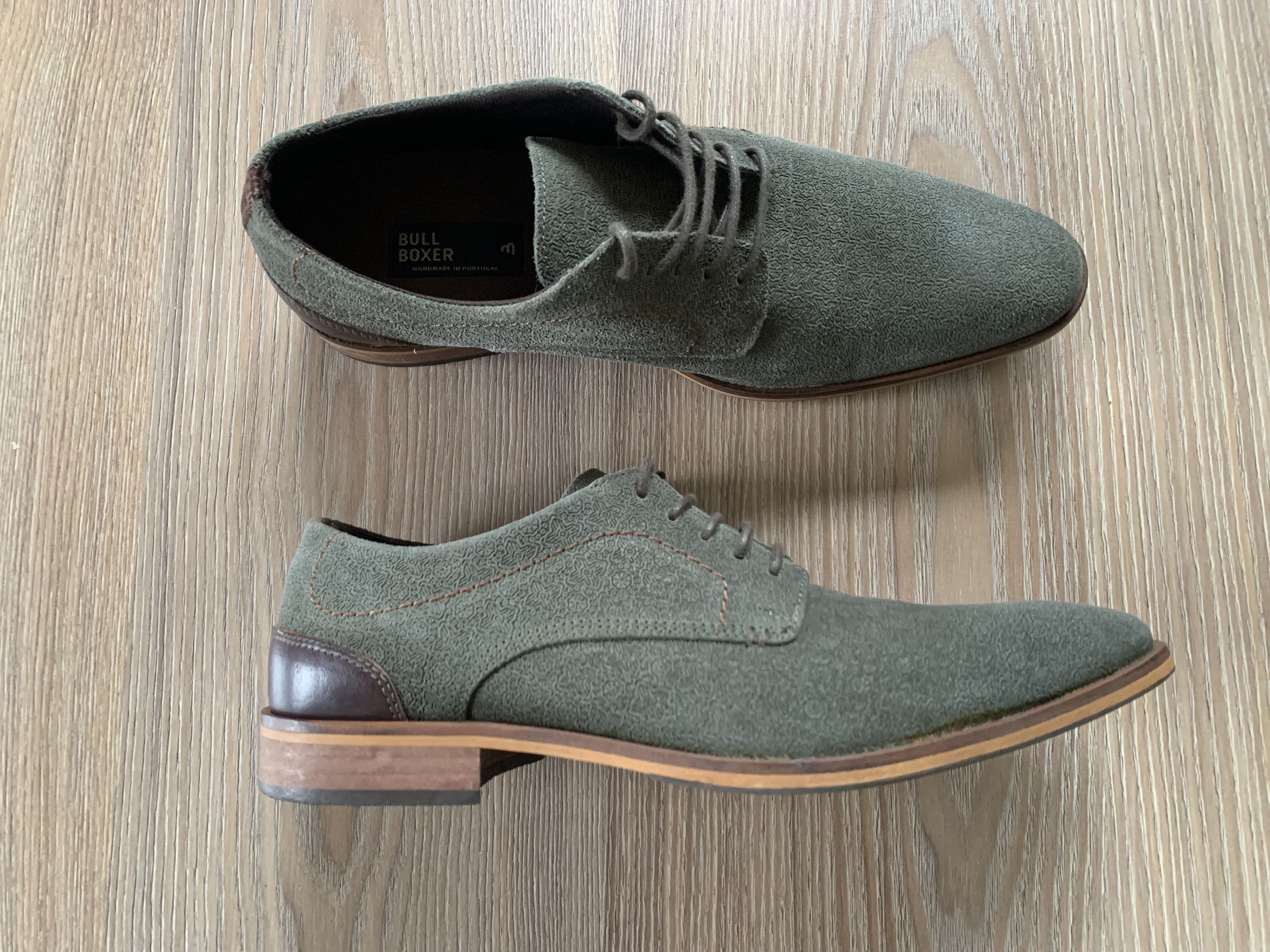 Handmade Hand Crafted Men's Embossed Suede Oxford Shoes Size US 10 / EU 43 - 2 Thumbnail