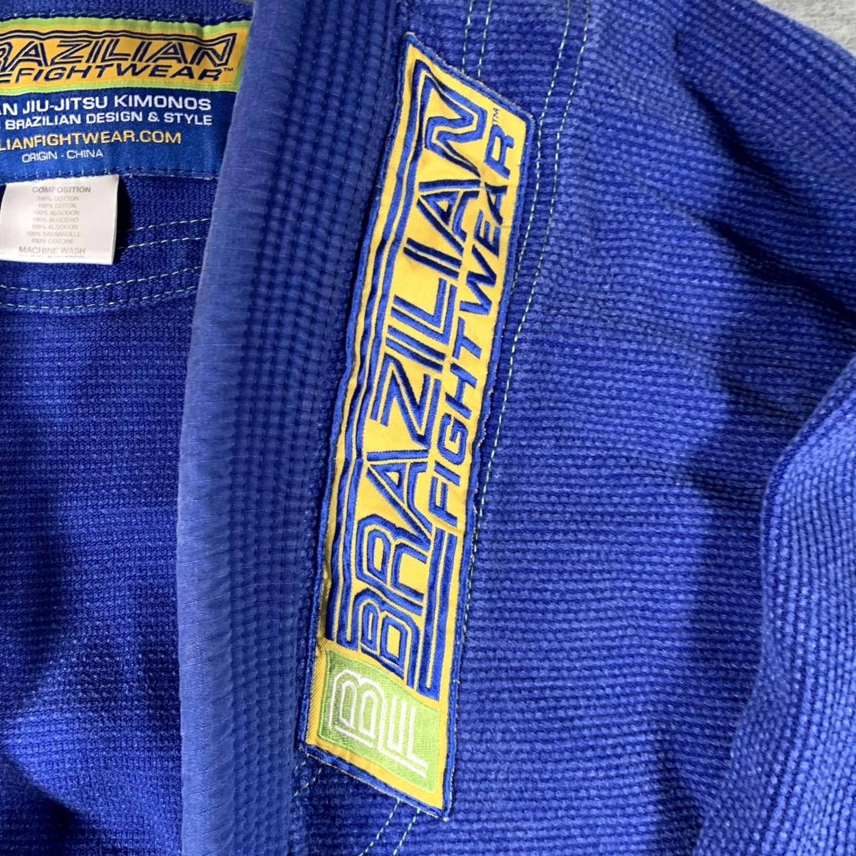 Vintage Brazilian Fightwear Jacket Mens L Blue Jiu Jitsu Gi Kimono Uniform Size US L / EU 52-54 / 3 - 4 Thumbnail