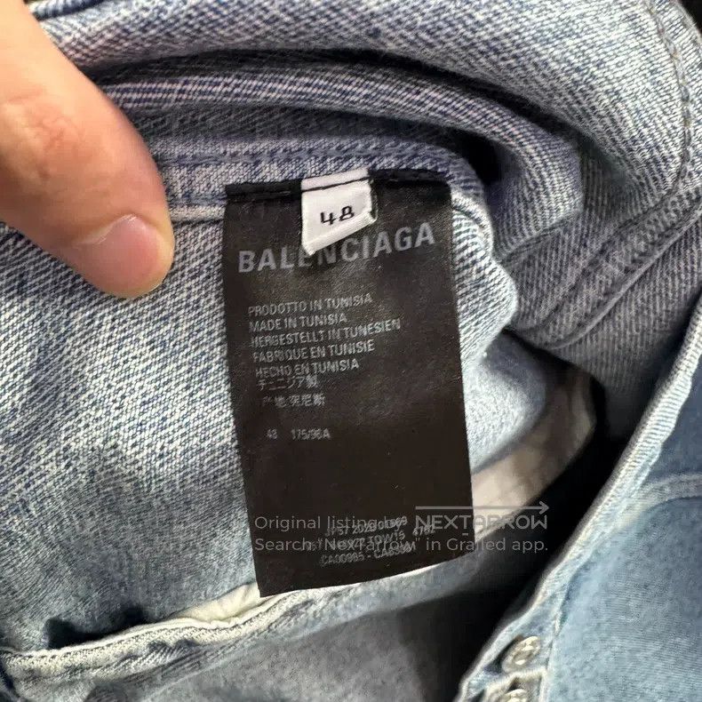 Balenciaga Balenciaga Seven Languages Denim Jacket Size US M / EU 48-50 / 2 - 8 Thumbnail