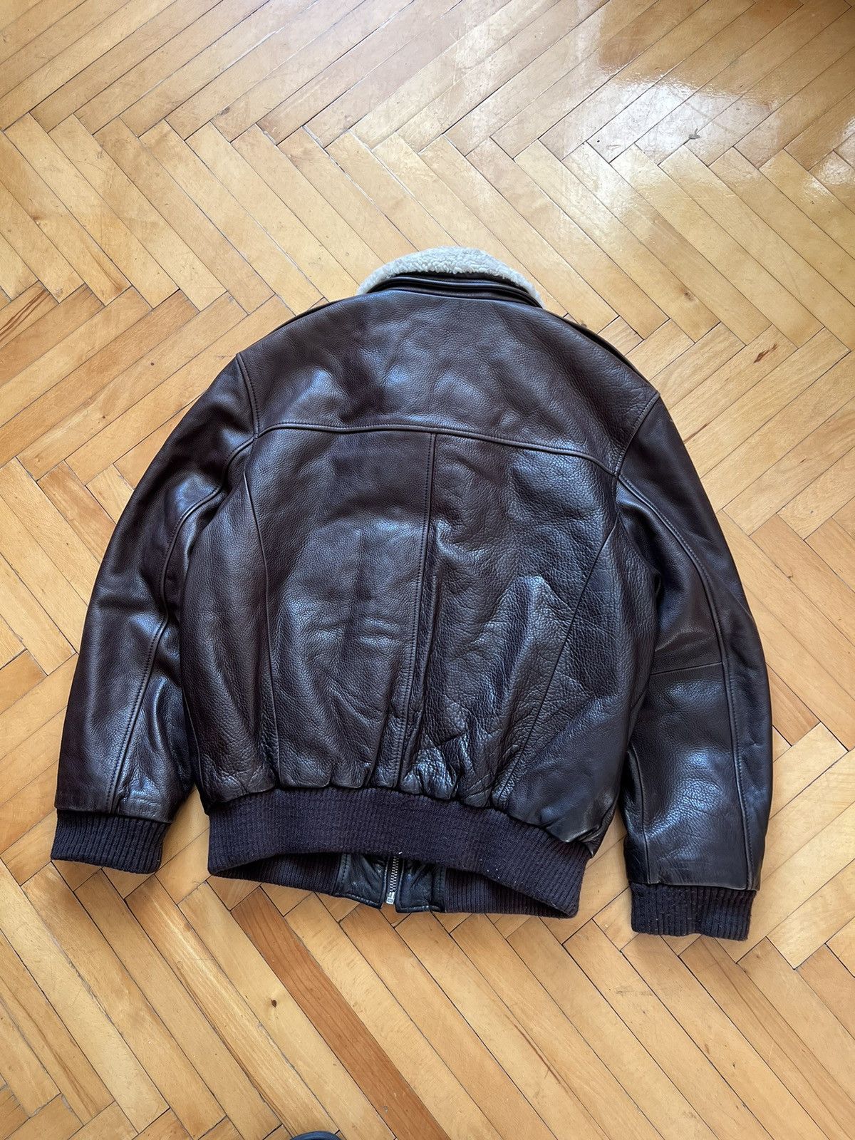 Vintage Vintage Leather Flight Pilot Bomber Jacket Avirex style Size US XL / EU 56 / 4 - 11 Thumbnail