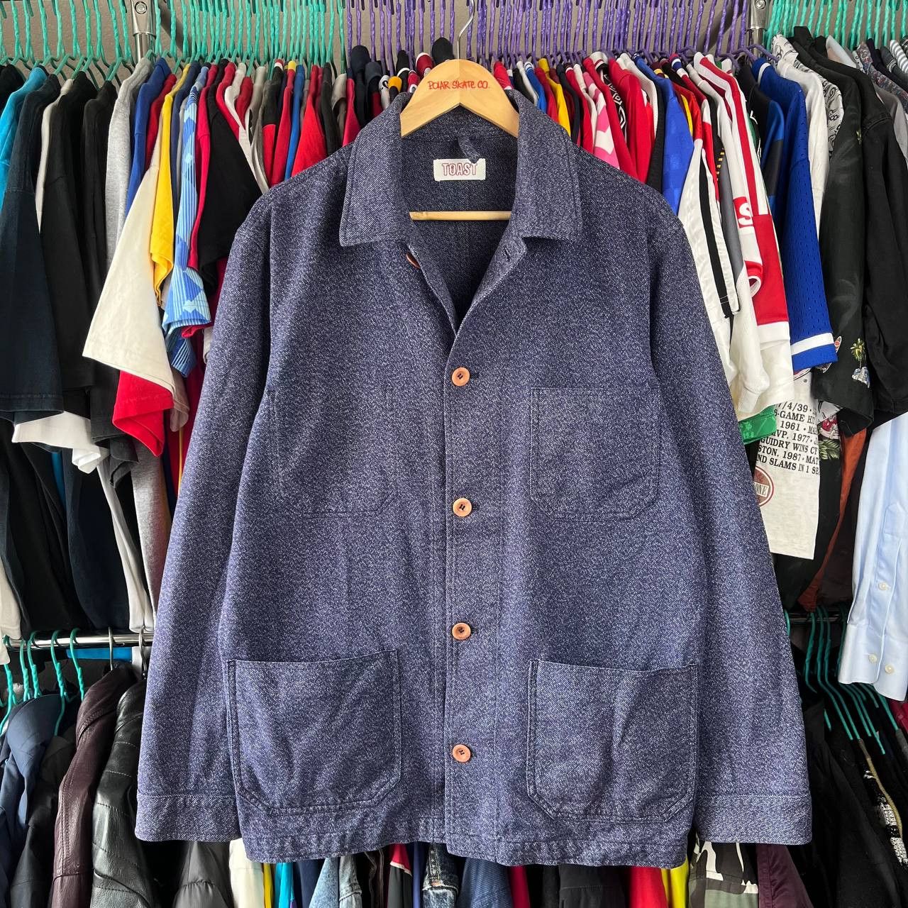 Other TOAST Chore Workwear Blue Denim Blazer Jacket Size US L / EU 52-54 / 3 - 1 Thumbnail