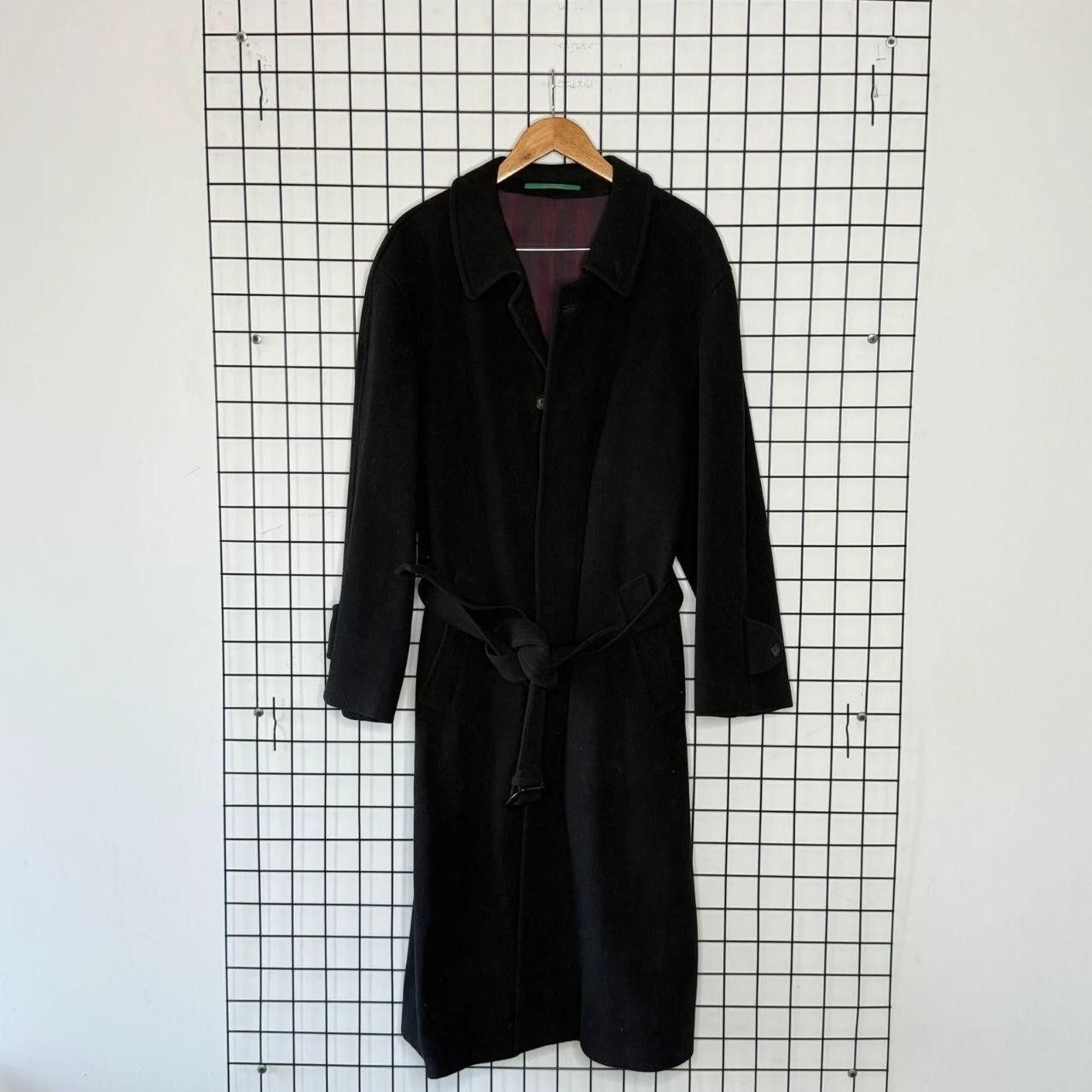 Vintage Vintage 90s Pure Wool Coat Trench Long Grey Size US M / EU 48-50 / 2 - 1 Thumbnail