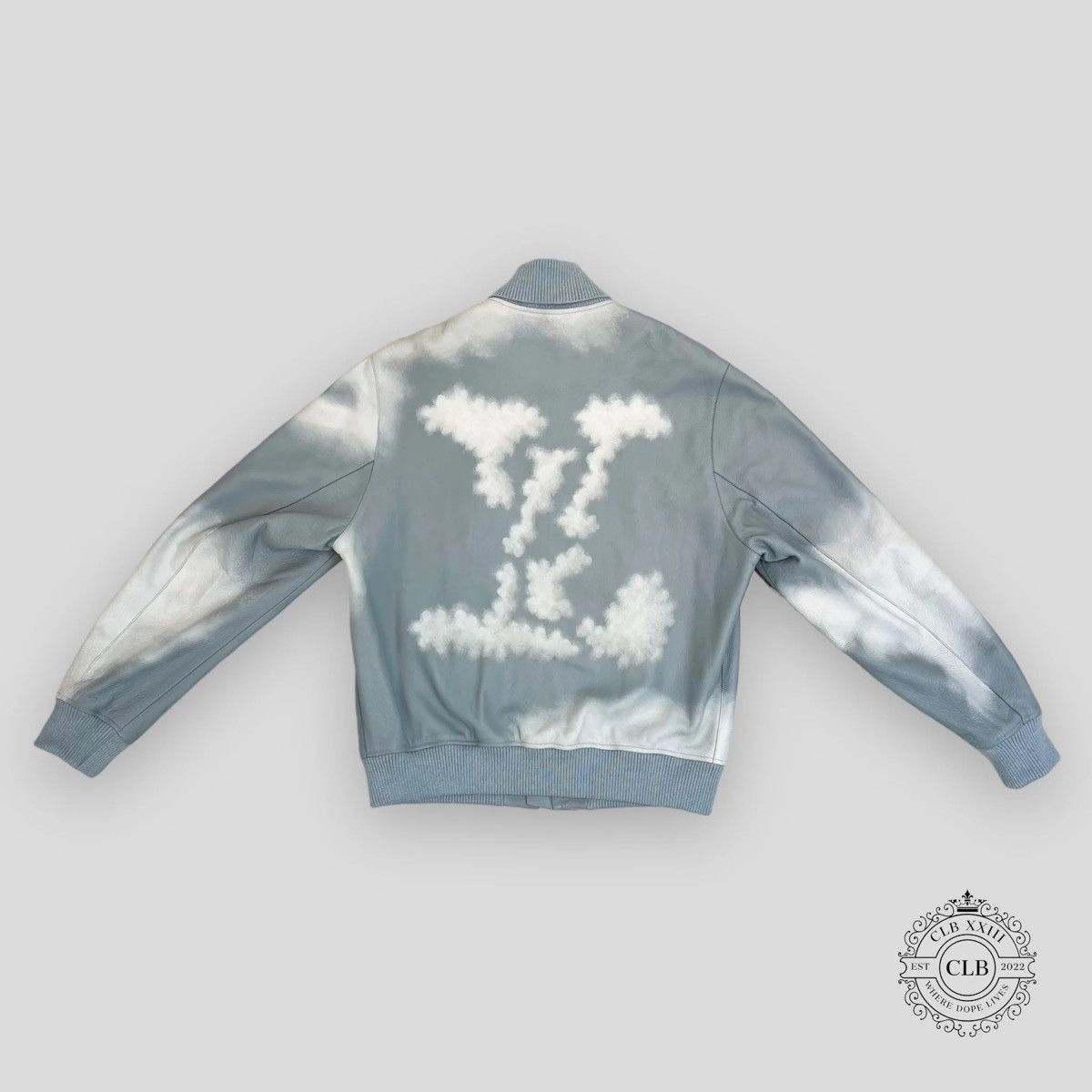 Louis Vuitton Louis Vuitton Cloud Leather Blue Bomber Size US XL / EU 56 / 4 - 1 Thumbnail