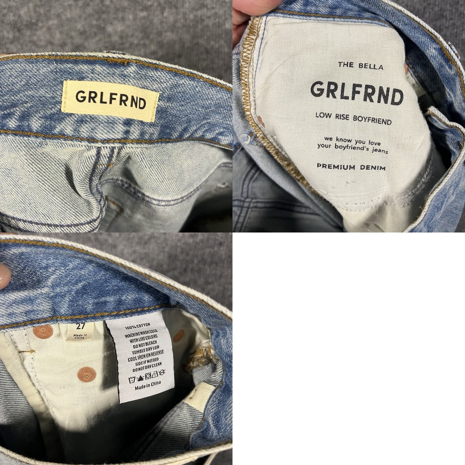 GRLFRND GRLFRND The Bella Boyfriend Jeans Women’s 27 NWT NEW Blue Safe 27 GRLFRND The Bella Boyfriend Jeans Women’s 27 NWT NEW Size 27" / US 4 / IT 40 - 9 Thumbnail
