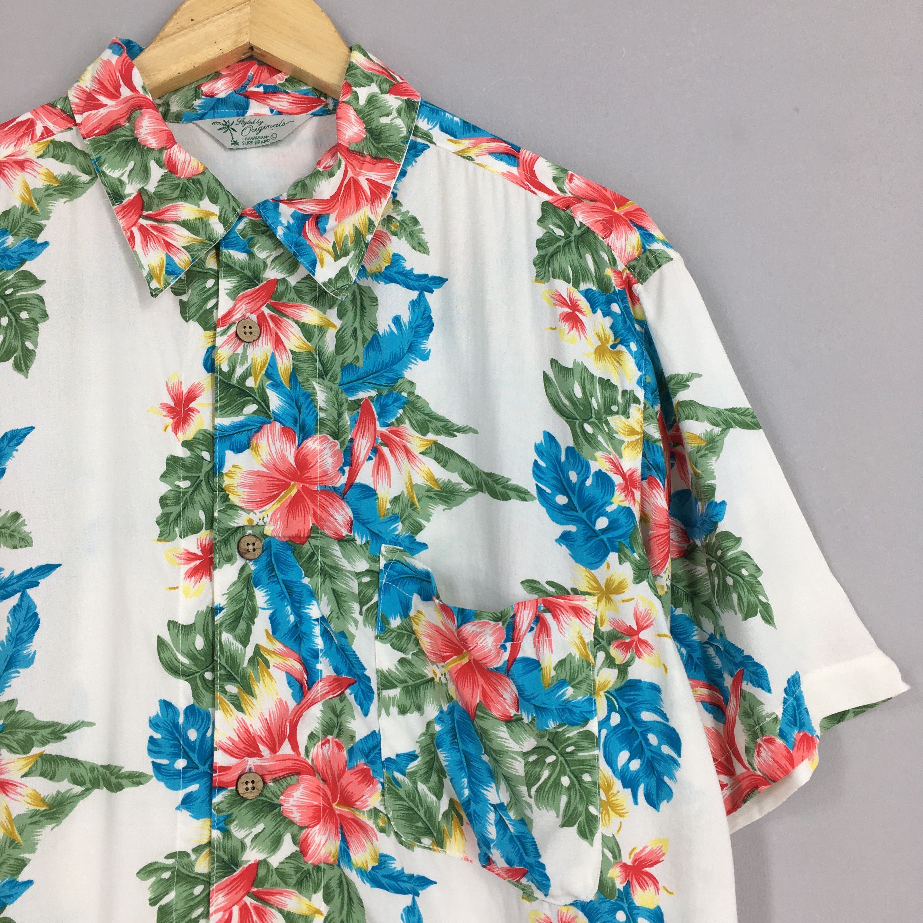 Vintage Vintage Hawaii Aloha Floral Hibiscus Shirt Large Size US L / EU 52-54 / 3 - 2 Thumbnail