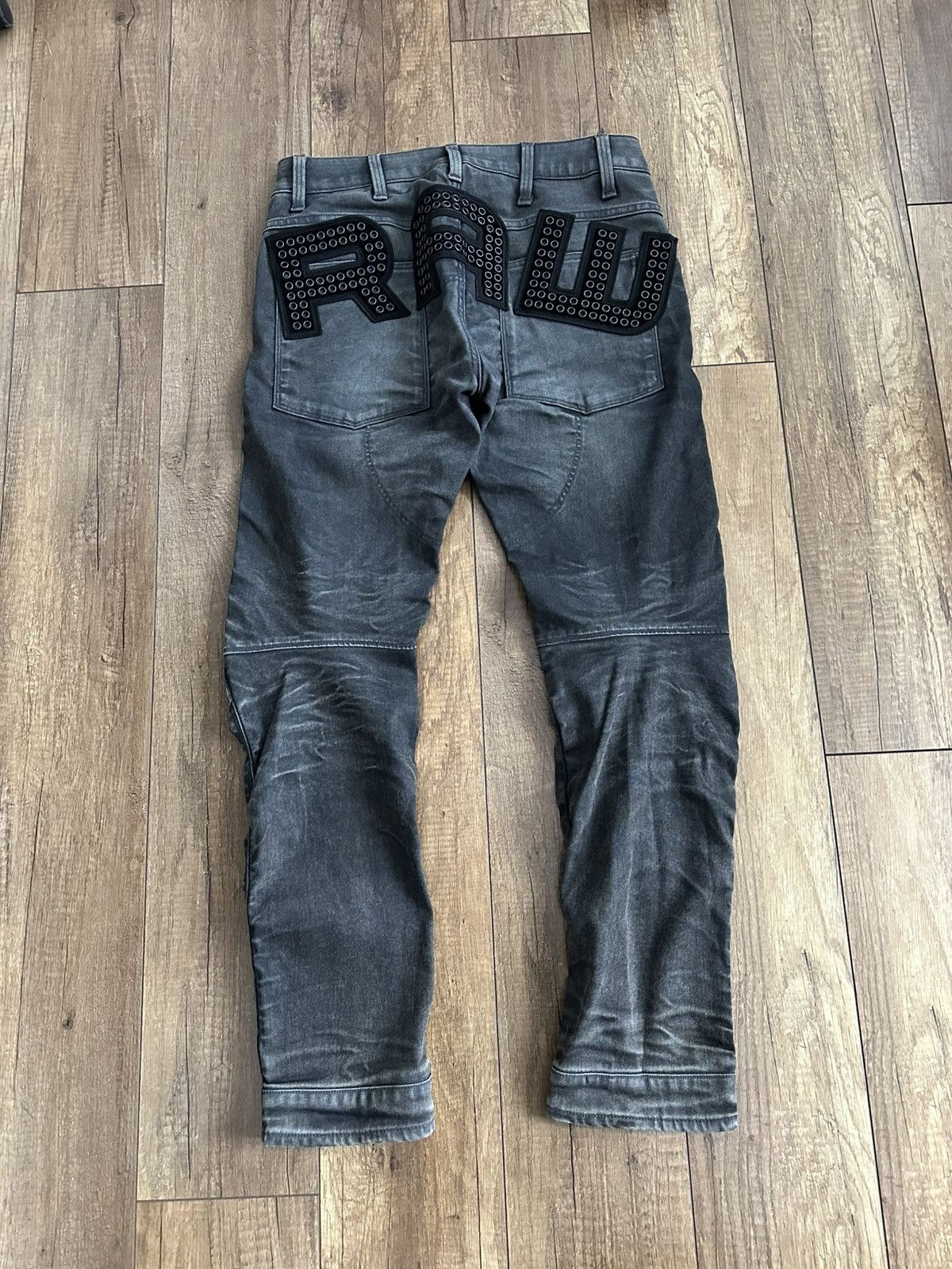 G-Star G Star Raw Big Logo Denim Jeans Pants Size US 31 - 2 Thumbnail