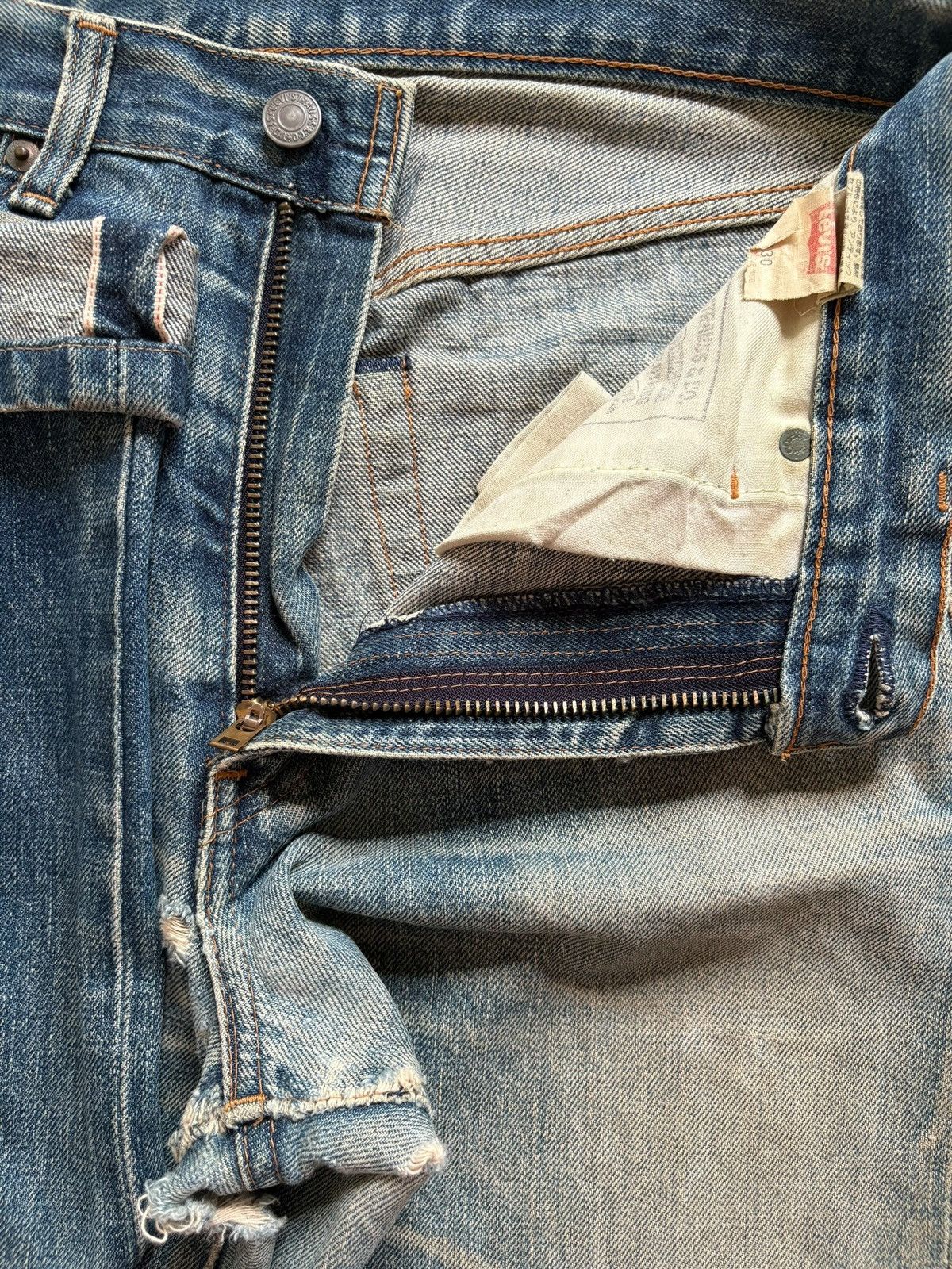Levi's Vintage 80s Levis 502XX Big E Selvedge Mud Wash Loose Jeans Size US 30 / EU 46 - 9 Thumbnail