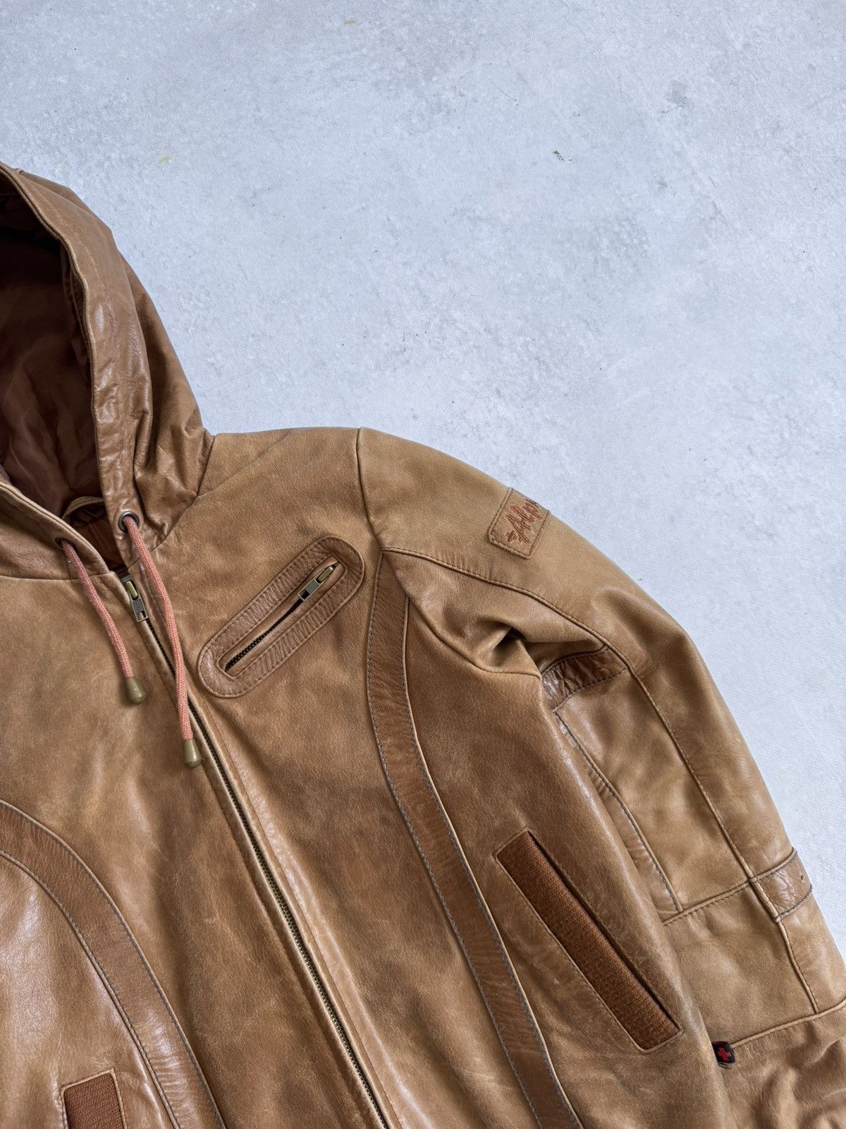 Other Alprausch Vintage 00’s Leather Swiss Style Y2K Unisex Jacket Size M / US 6-8 / IT 42-44 - 4 Thumbnail