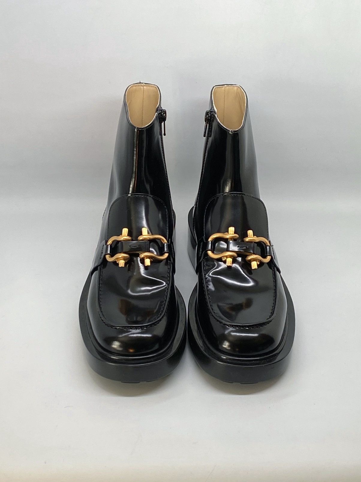Bottega Veneta Bottega Veneta Monsieur glossed-leather ankle boots size 40 Size US 10 / IT 40 - 5 Thumbnail