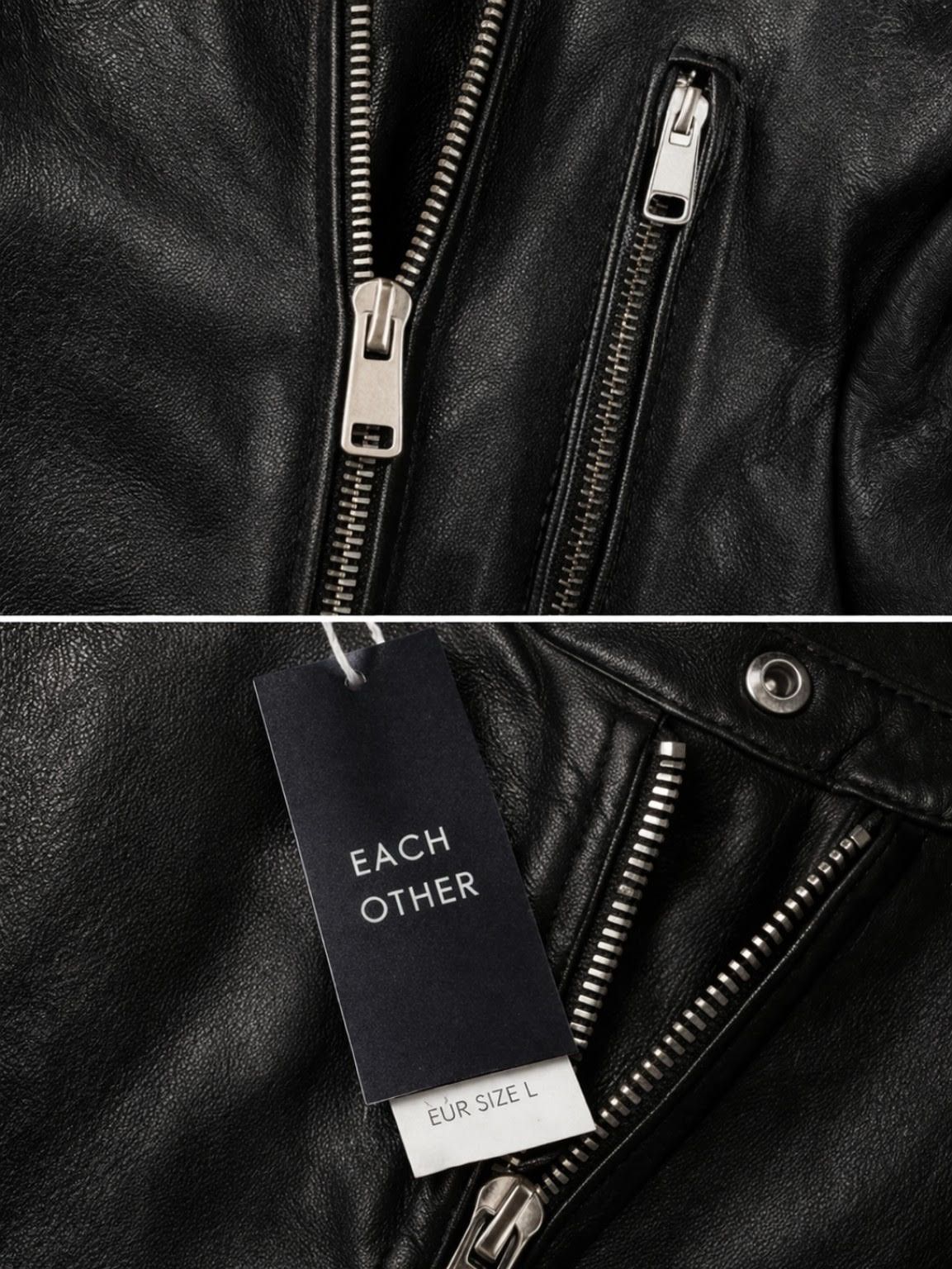 EACH x OTHER Each Other Leather Biker Jacket Black Size L NWT Size US L / EU 52-54 / 3 - 5 Thumbnail