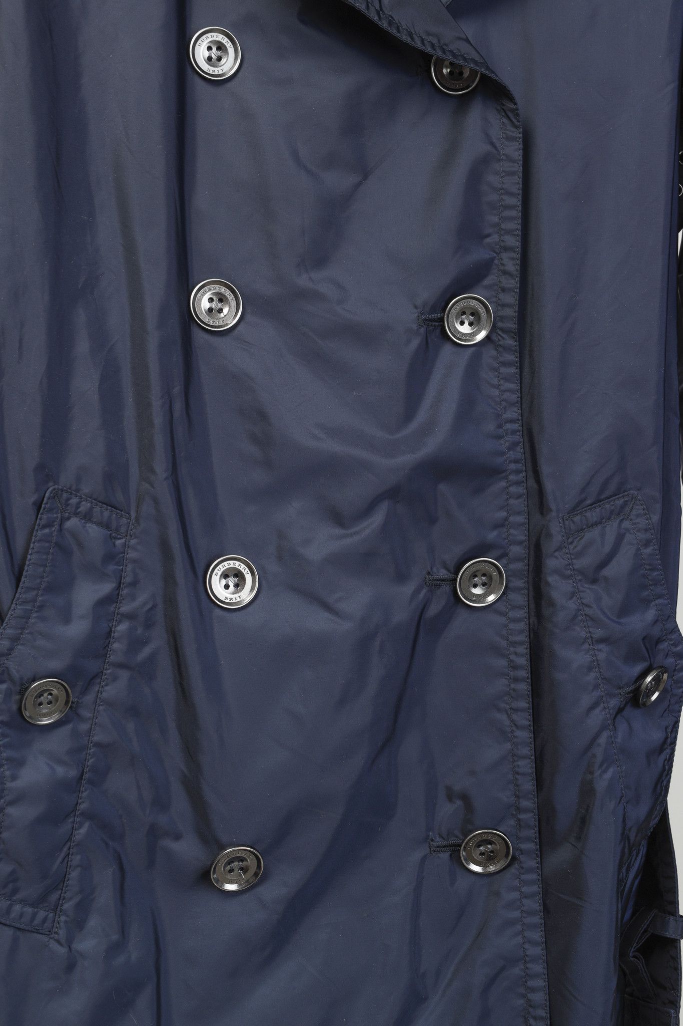 Burberry Burberry Brit Navy Double-Breasted Belted Short Rain Coat Size M / US 6-8 / IT 42-44 - 8 Thumbnail