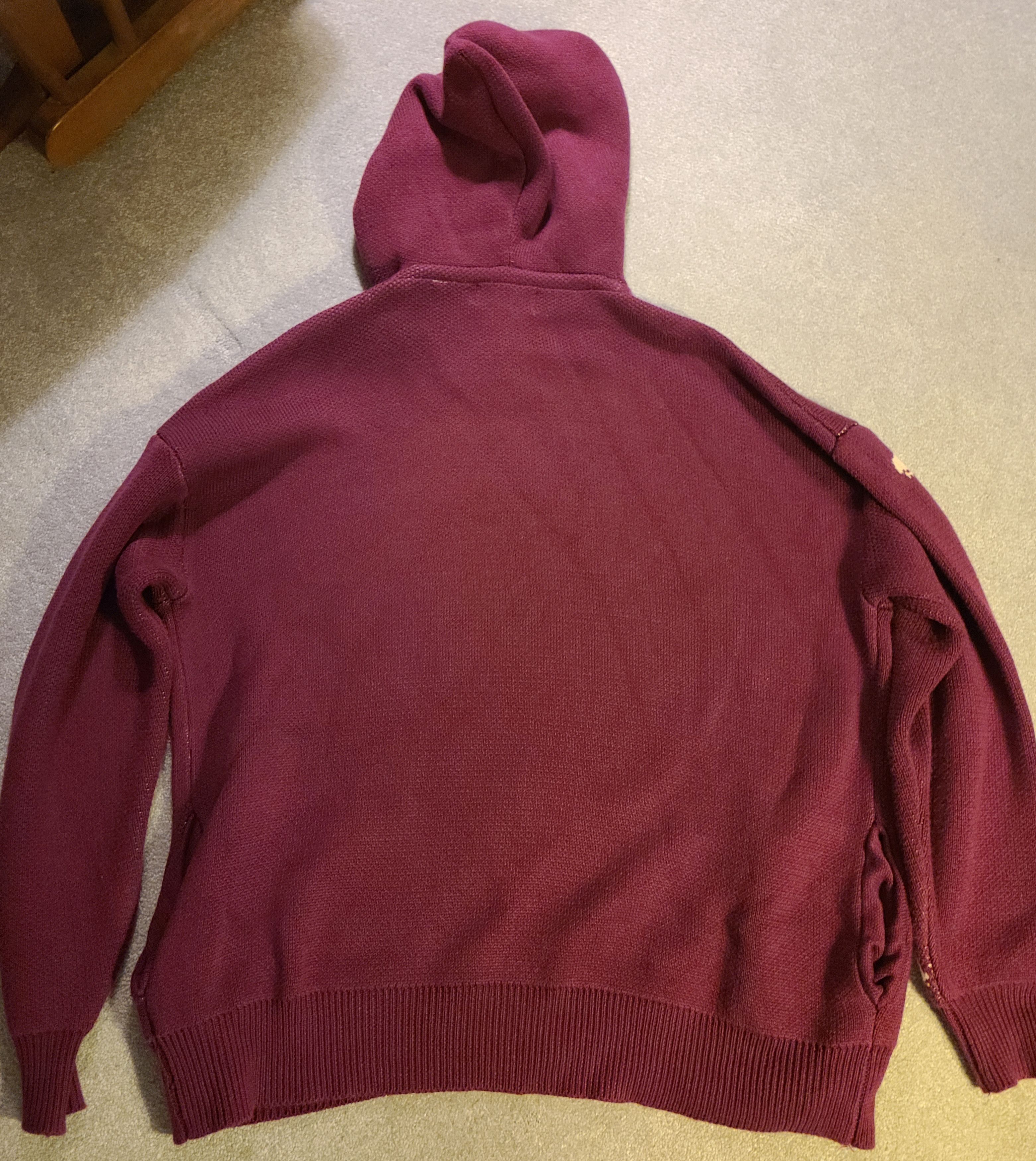 TeamSESH TeamSESH Oversized Knit Skeleton Hoodie (Fits like L) Size US M / EU 48-50 / 2 - 2 Thumbnail