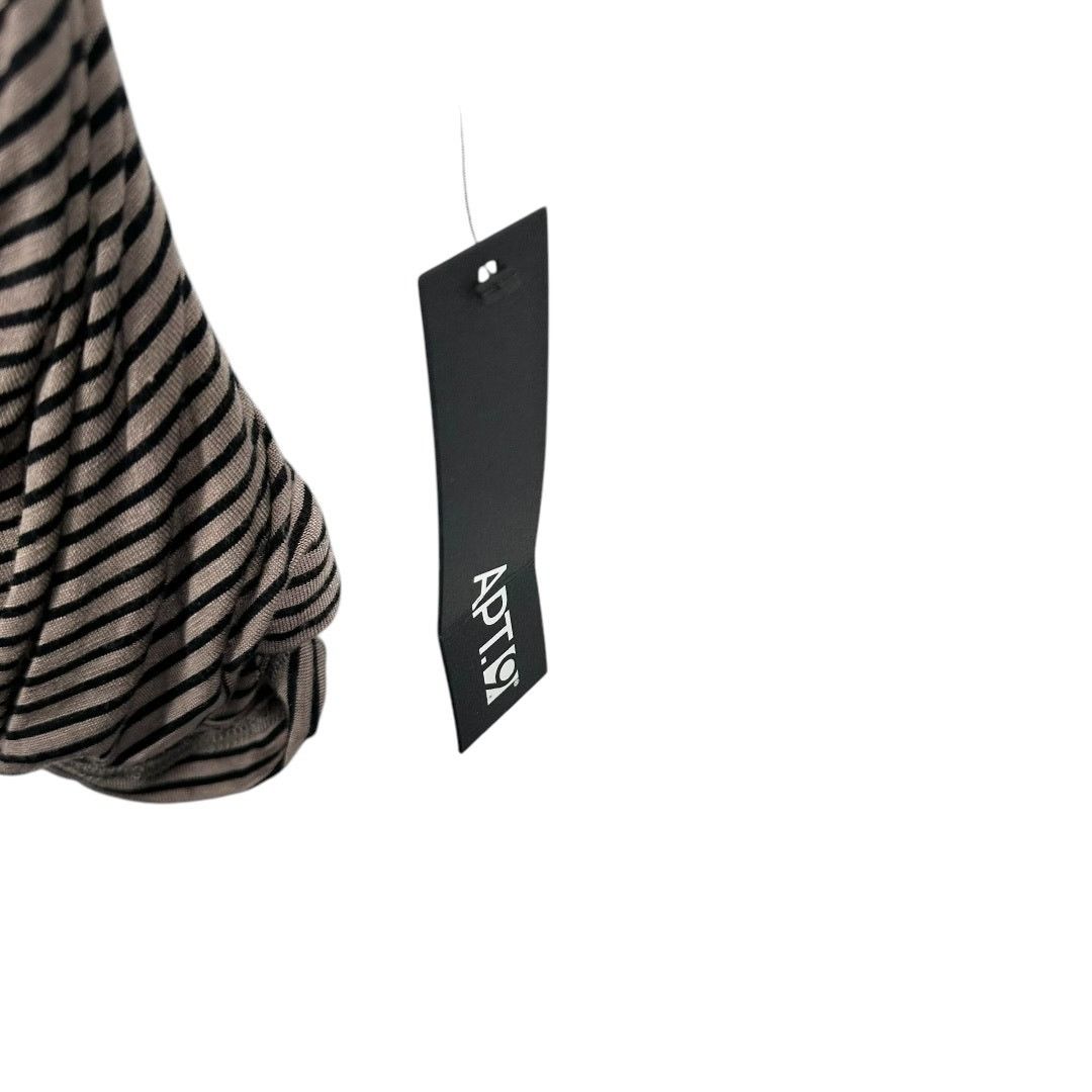 Apt. 9 APT. 9 Brown Black Striped Ruching On Sides Top Size XL Size XL / US 12-14 / IT 48-50 - 4 Thumbnail