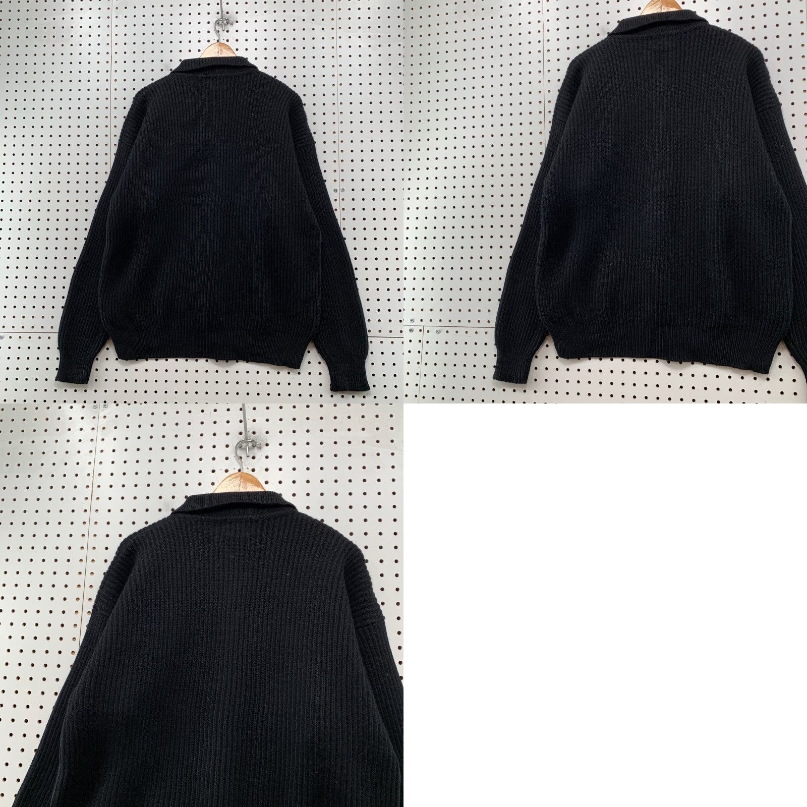 Gap VINTAGE GAP Wool 80s Sweater Mens XL Black Collared Heavyweight Ribbed Knit Pullover Knit Henley 80s Mens XL Black Wool Sweater Size US XL / EU 56 / 4 - 9 Thumbnail