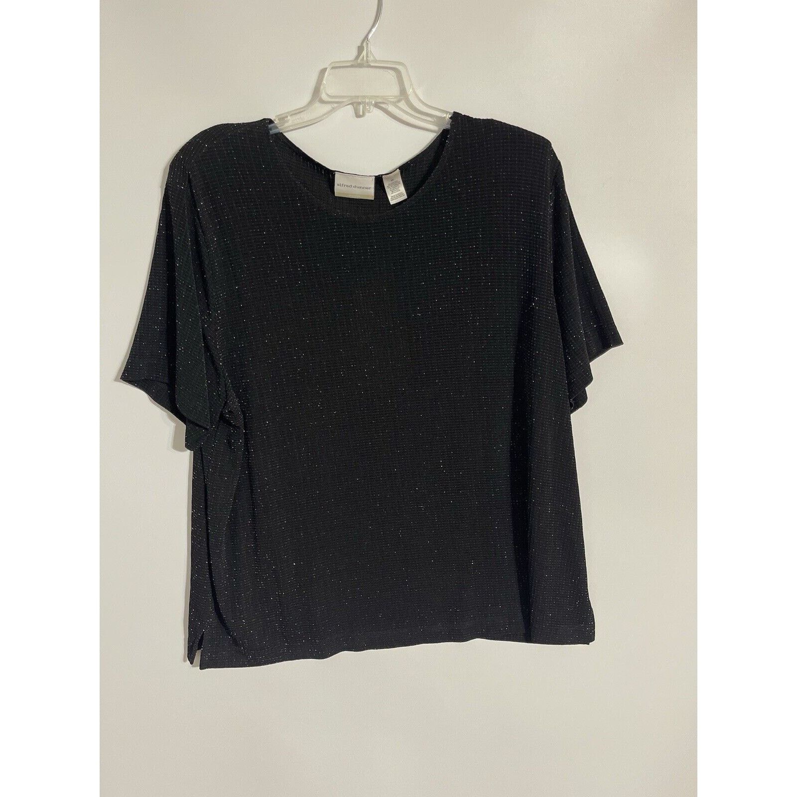 Other Vintage 80s Top Womens Plus 3X Shoulder Pads Black Sparkly Size 3XL / US 20-22 - 1 Thumbnail