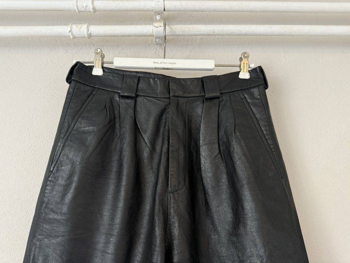 Givenchy Givenchy Lambskin Pleated Trousers in Black Size US 30 / EU 46 - 4 Thumbnail