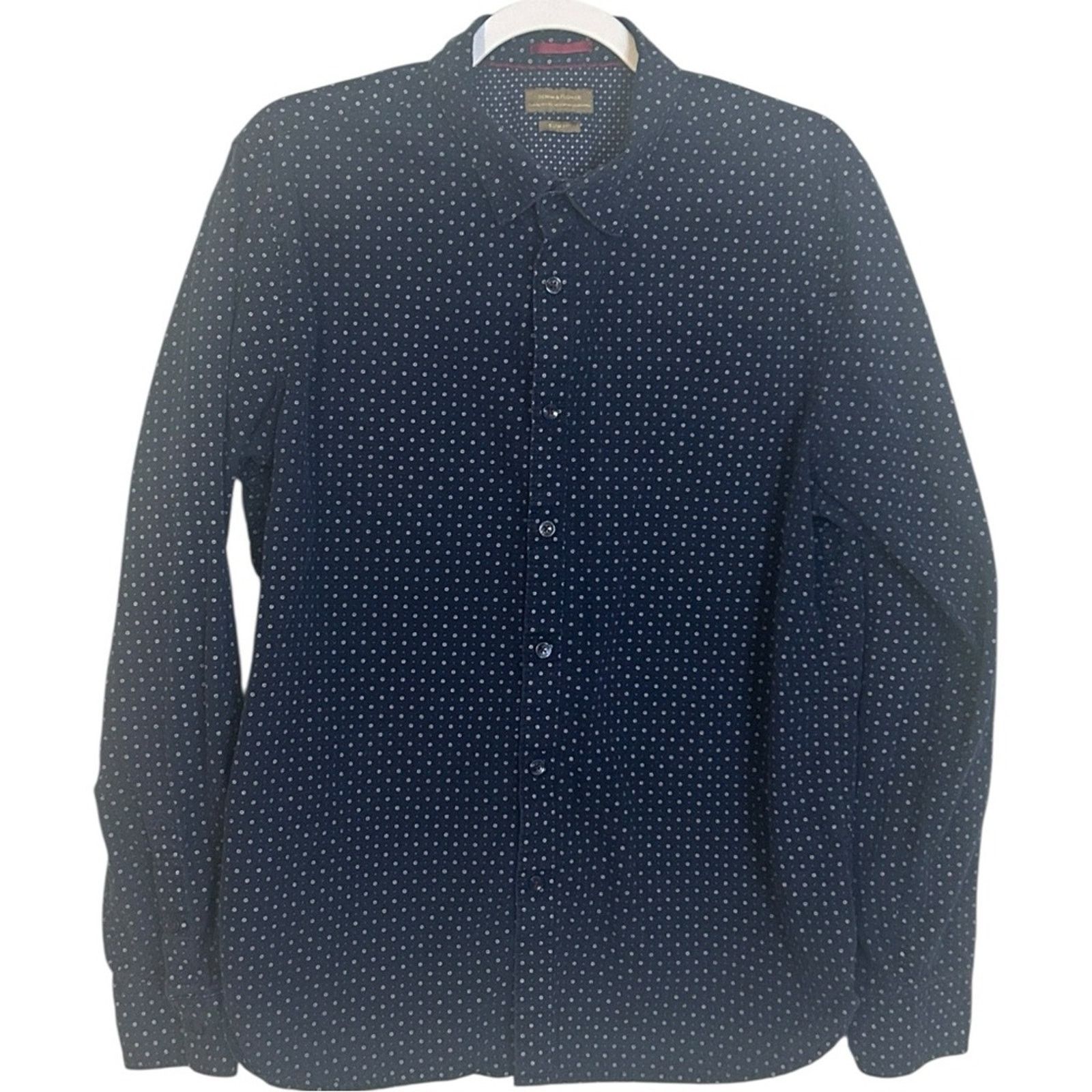 Other Denim & Flower Blue Classic Casual Button up Shirt Size XL Size US XL / EU 56 / 4 - 1 Thumbnail