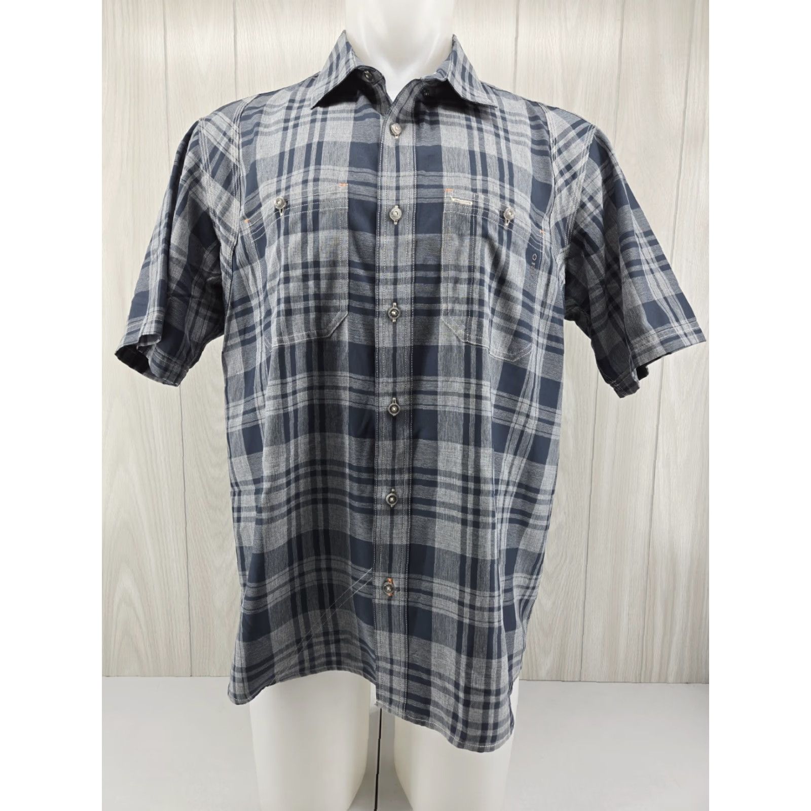 Orvis Orvis Active Fit Button Up Short Sleeve Shirt Blue Plaid Large Polyester Men’s Pepperdine? Size US L / EU 52-54 / 3 - 2 Thumbnail