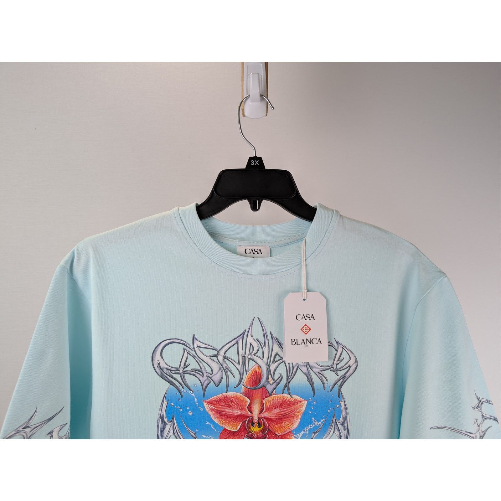 Casablanca o1rshd1 Blades Printed Oversized T-Shirt Pale Blue Jersey Size US S / EU 44-46 / 1 - 3 Thumbnail