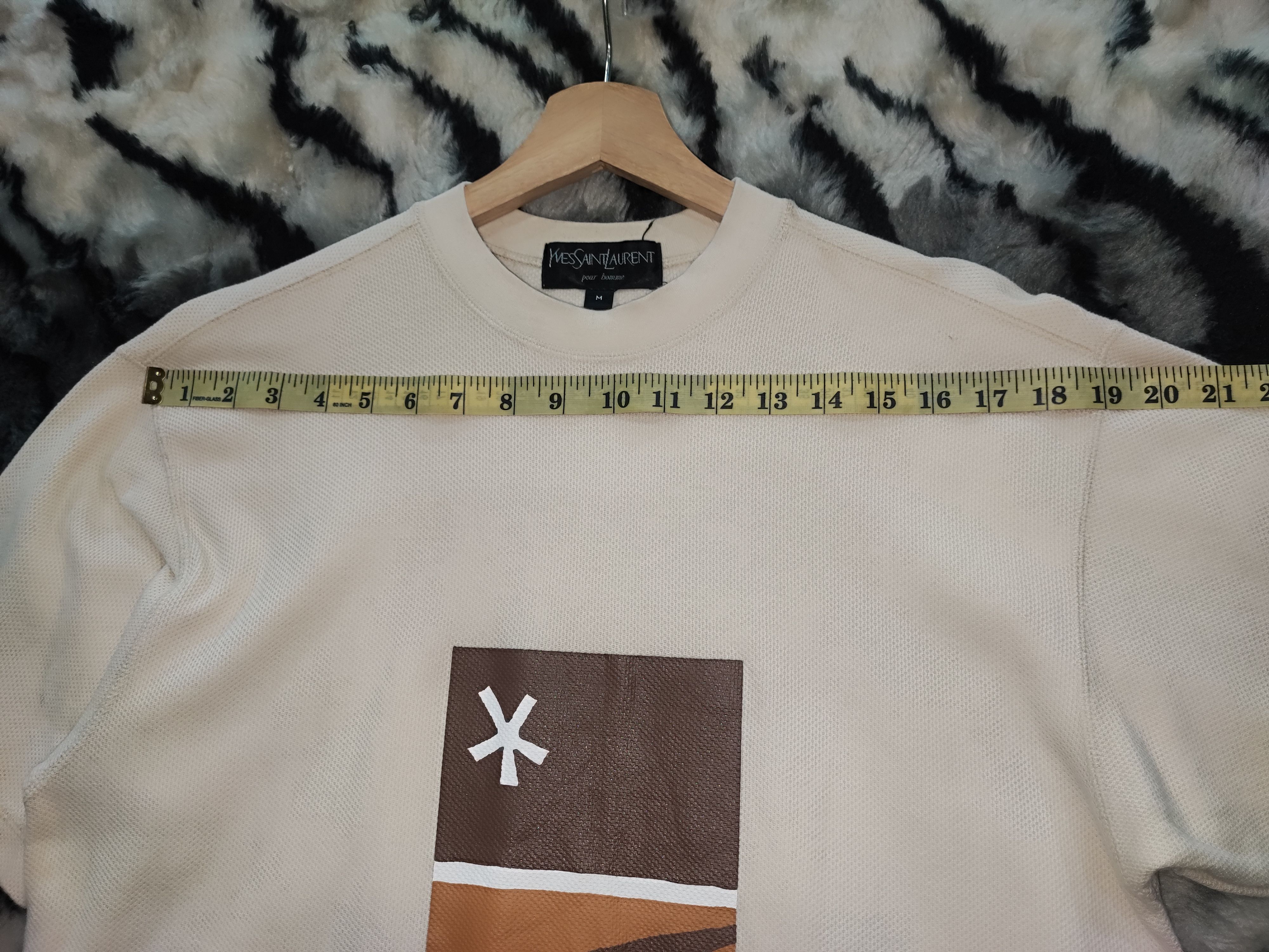 Yves Saint Laurent VINTAGE Yves Saint Laurent Big Logo T-Shirt Cream Archive Size US M / EU 48-50 / 2 - 7 Thumbnail
