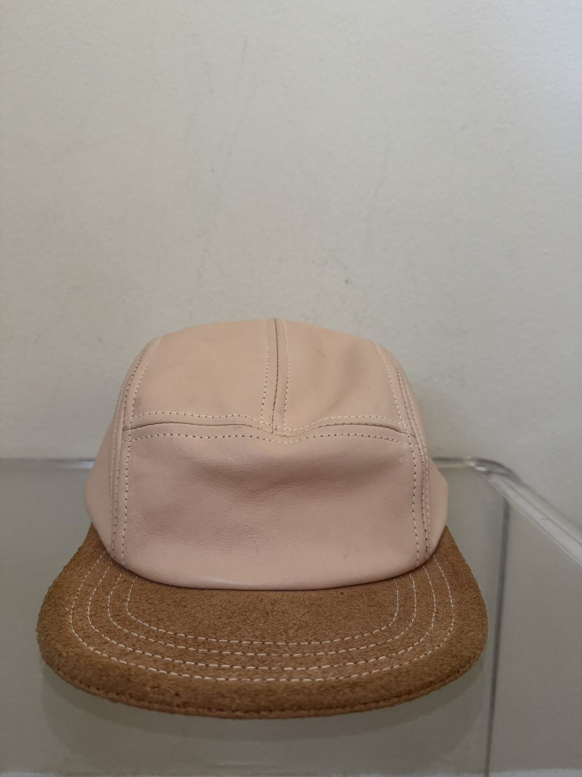 Hender Scheme Hender Scheme 5 Panel Leather Cap Hat Tan Adjustable Size ONE SIZE - 1 Thumbnail