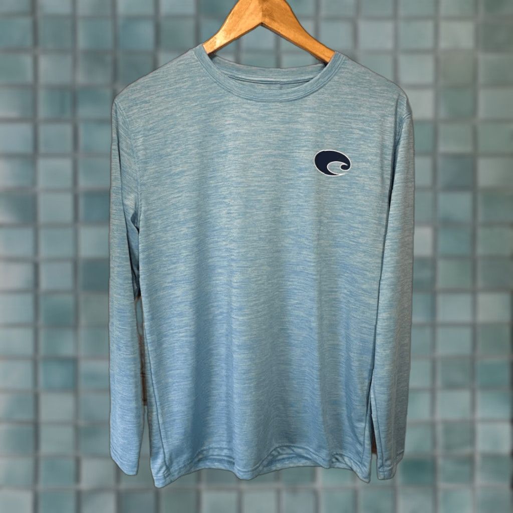 Costa Del Mar Costa Technical Crew Long Sleeve Performance Shirt Men S Blue Swordfish Graphic T-Shirt Activewear Crew Neck Costa Del Mar Size US S / EU 44-46 / 1 - 1 Thumbnail