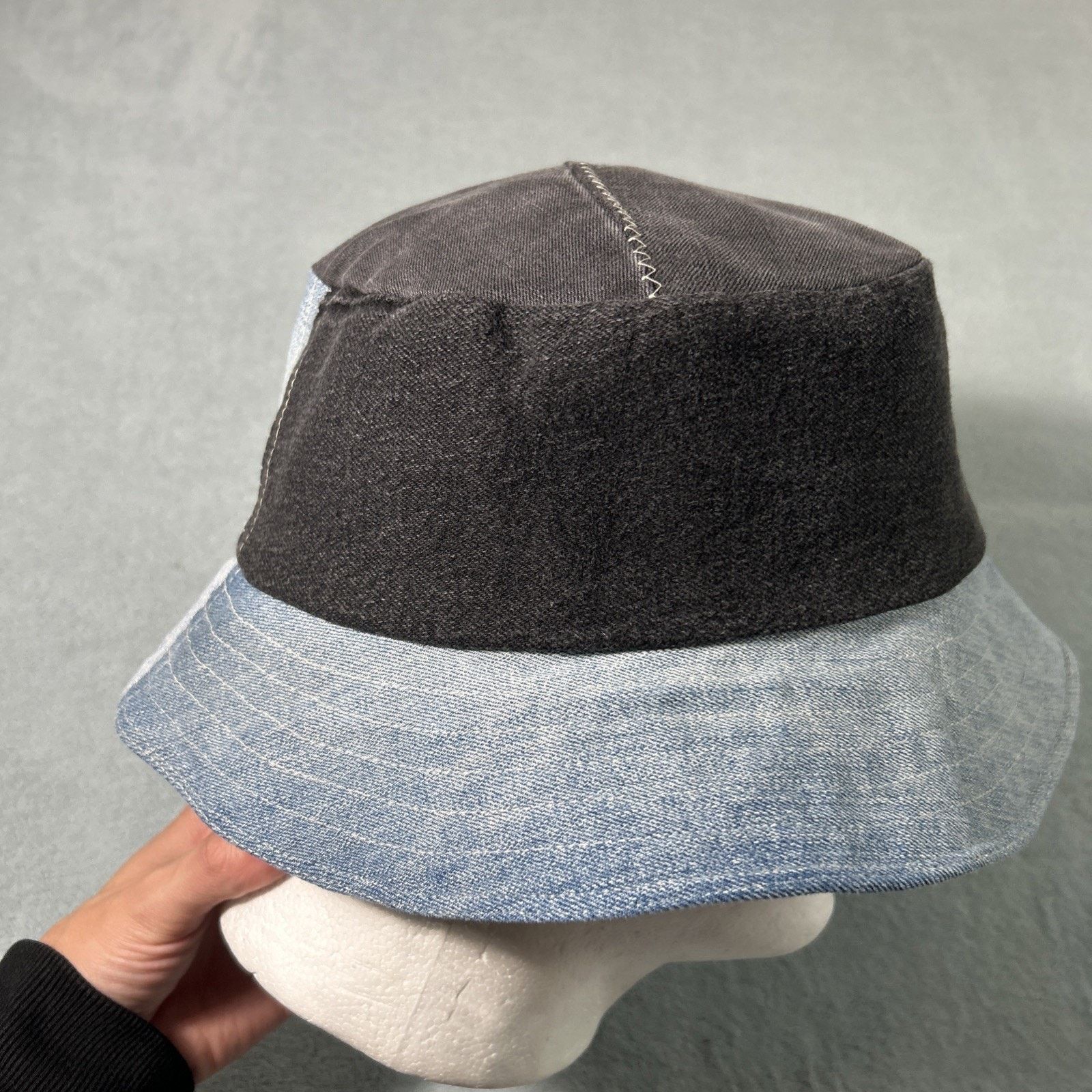Levi's Patchwork Denim Panel Bucket Hat Large Reversible Granola Size ONE SIZE - 13 Thumbnail