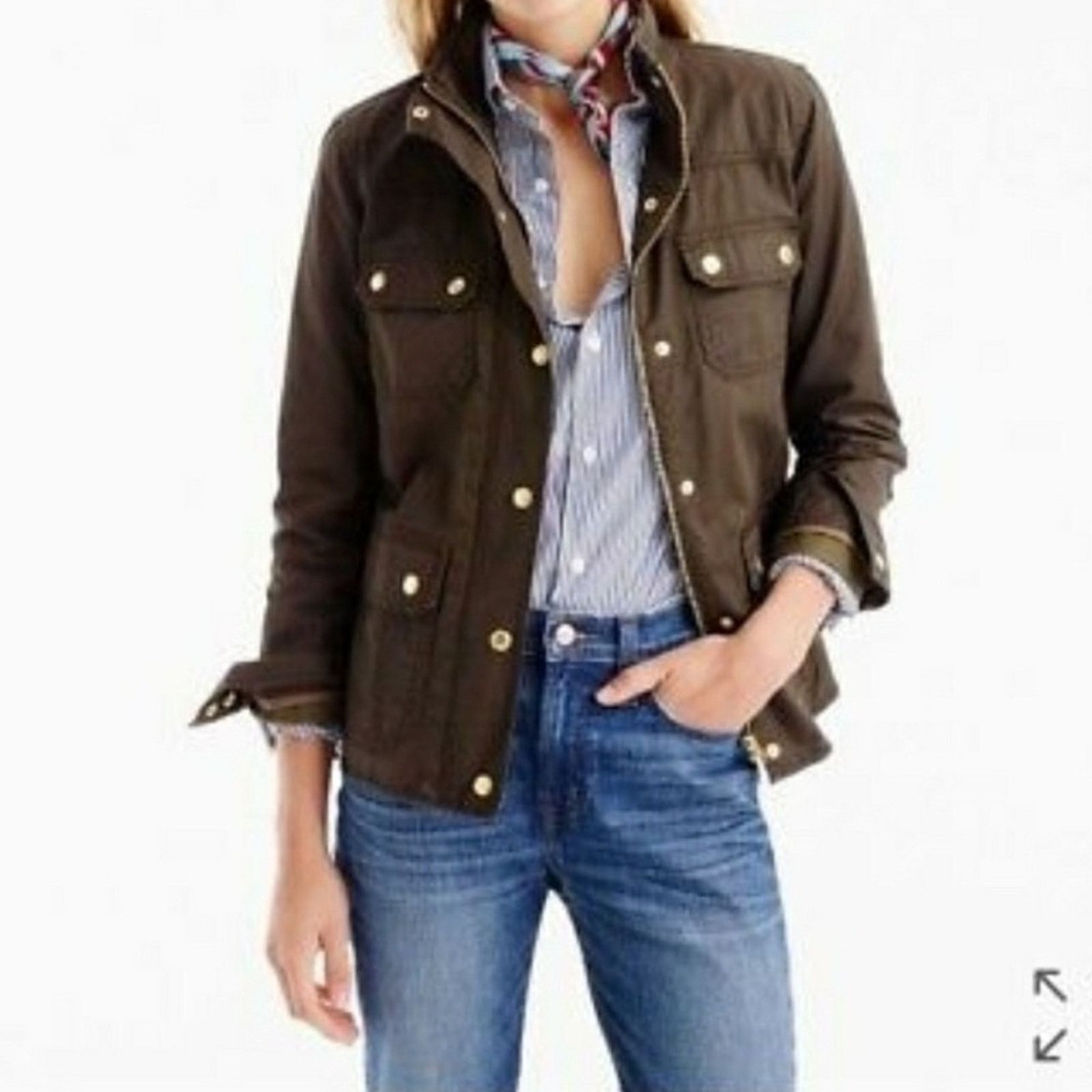 J.Crew J. Crew Downtown Field Utility Military Wax Jacket Size XS / US 0-2 / IT 36-38 - 2 Thumbnail
