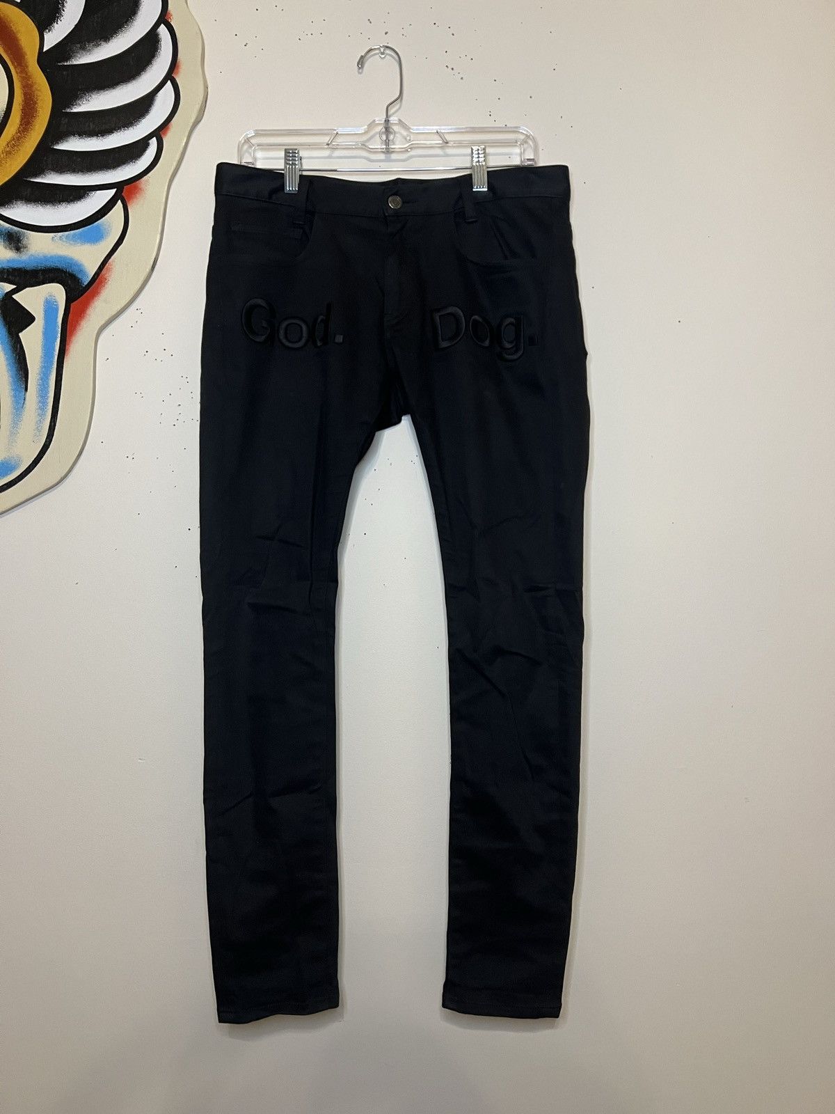 image of Undercover “ God Dog” Pants in Black, Men's (Size 31)