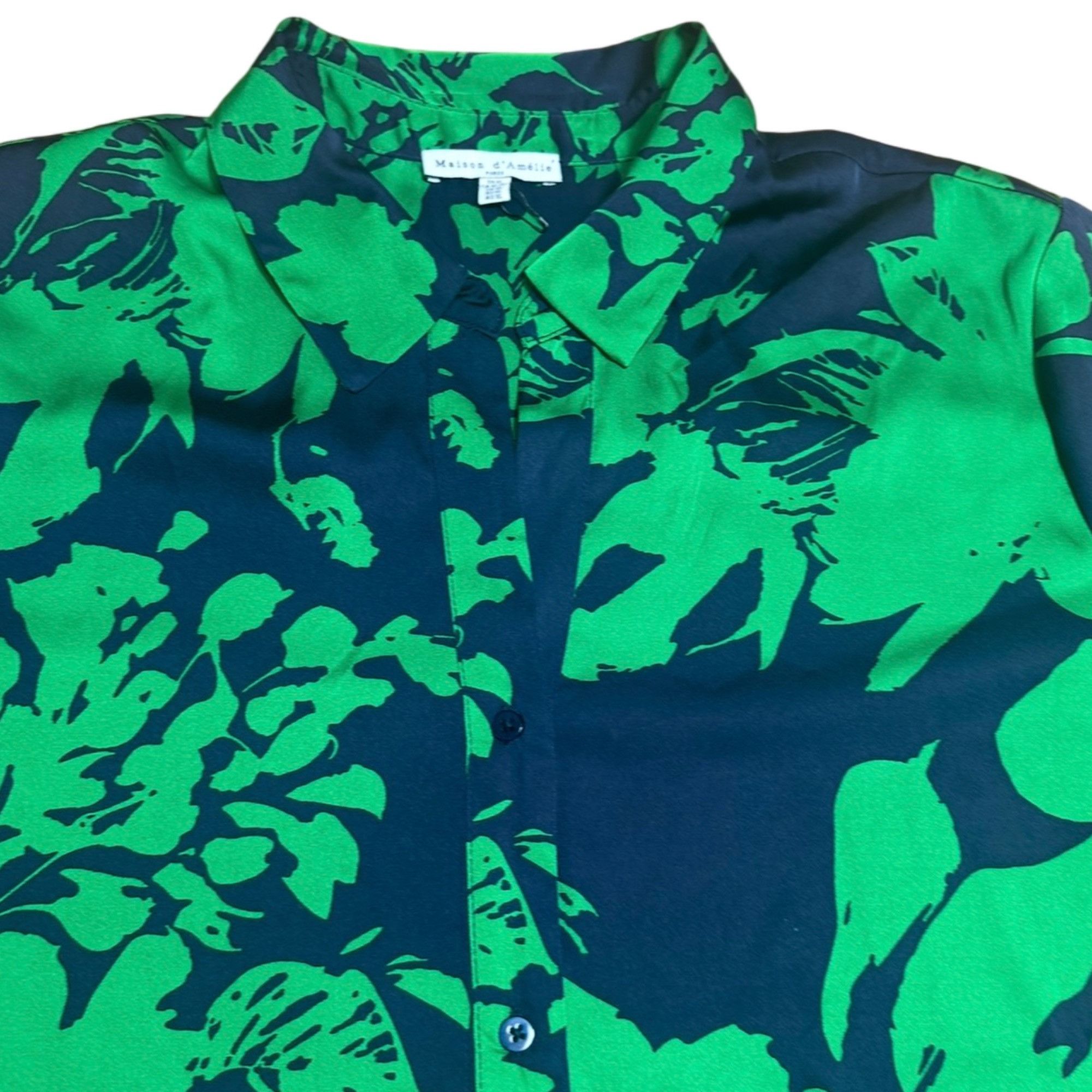 Other Maison d’Amelie Floral Button Down Shirt Green Blue Size XL Size XL / US 12-14 / IT 48-50 - 1 Thumbnail