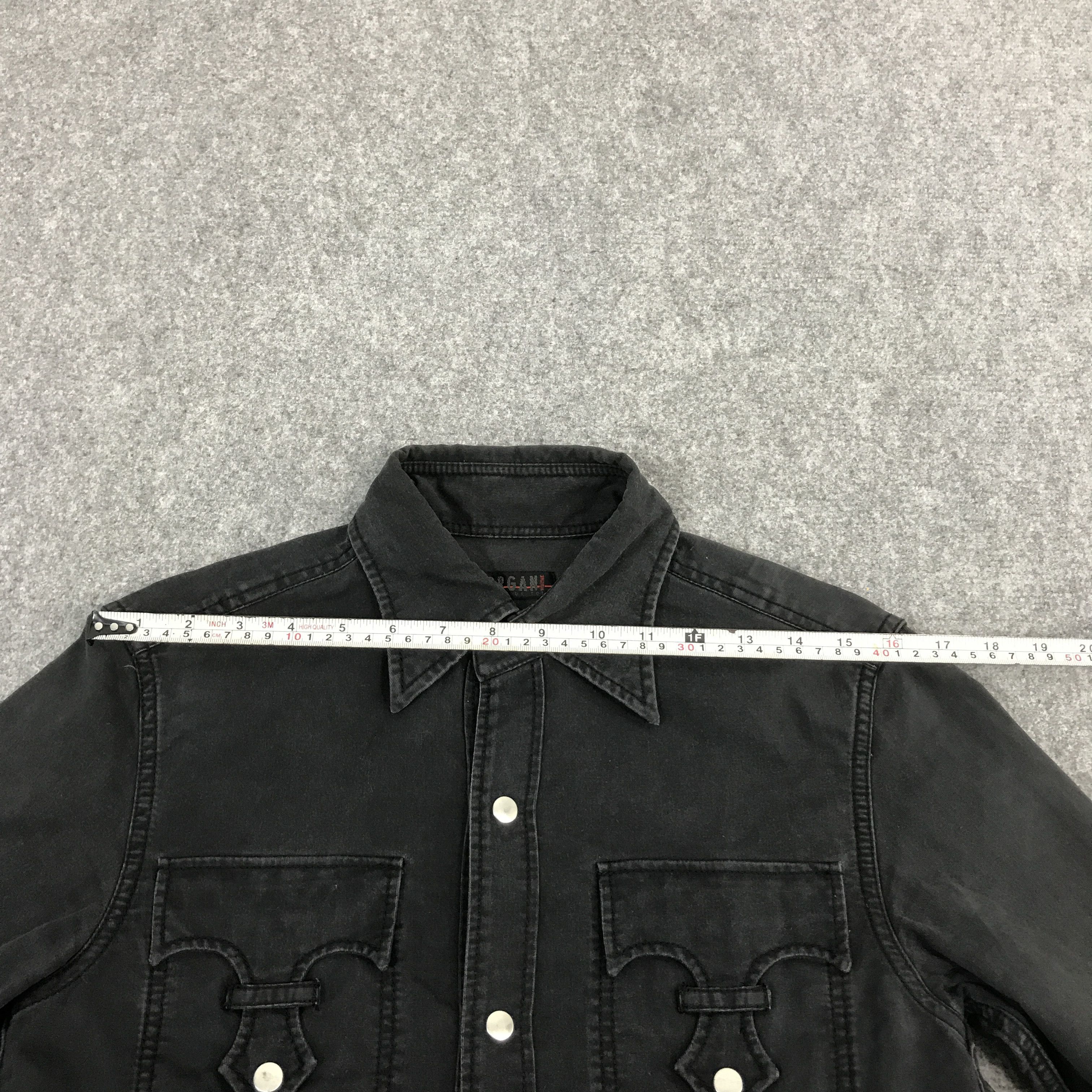 If Six Was Nine × Japanese Brand × Morgan Homme MORGAN HOMME PUNK JAPAN BLACK SANP BUTTON SHIRTS Size US M / EU 48-50 / 2 - 9 Thumbnail