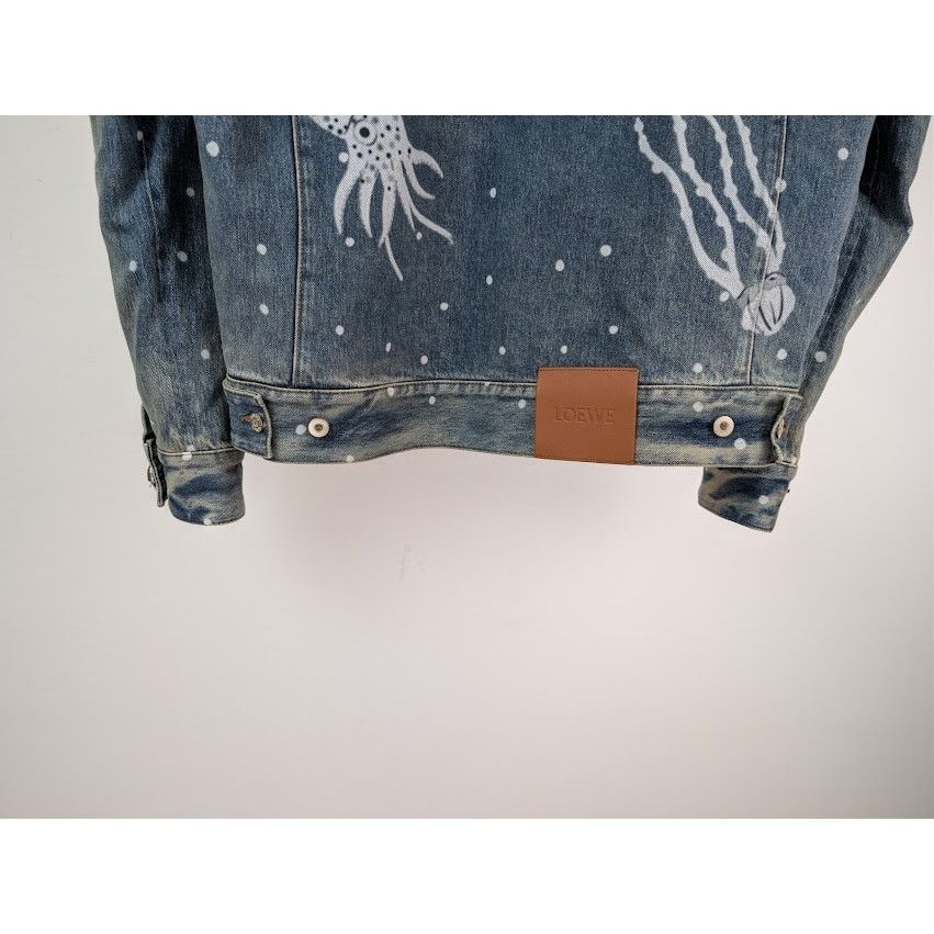 Loewe o1rshd1 Sketch Print Denim Jacket in Mid Blue Size US M / EU 48-50 / 2 - 12 Thumbnail