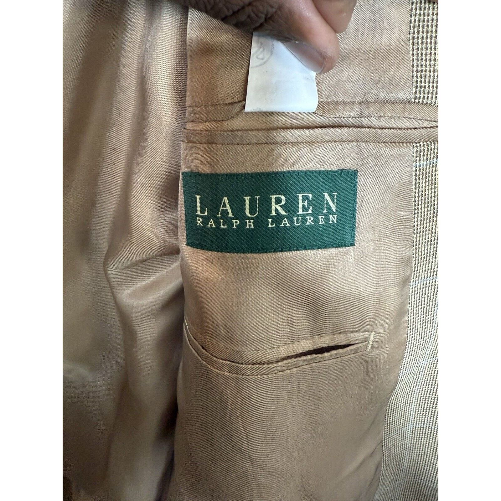 Lauren Ralph Lauren Lauren Ralph Men Sport Coat Blazer Beige Plaid Silk Wool 42R Size US XL / EU 56 / 4 - 7 Thumbnail