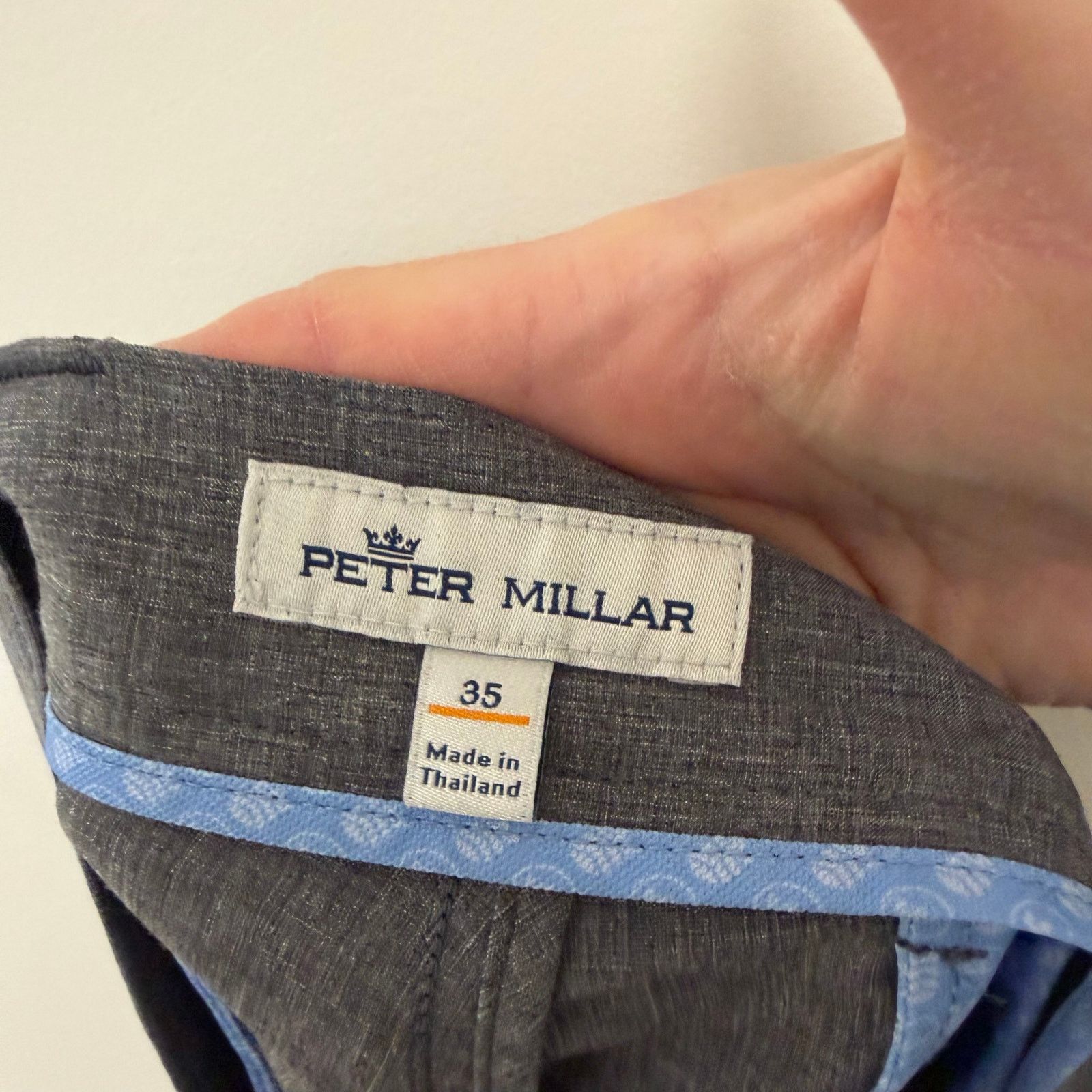 Peter Millar Peter Millar Gray Flat Front Golf Shorts Sz 35 Size US 35 - 2 Thumbnail