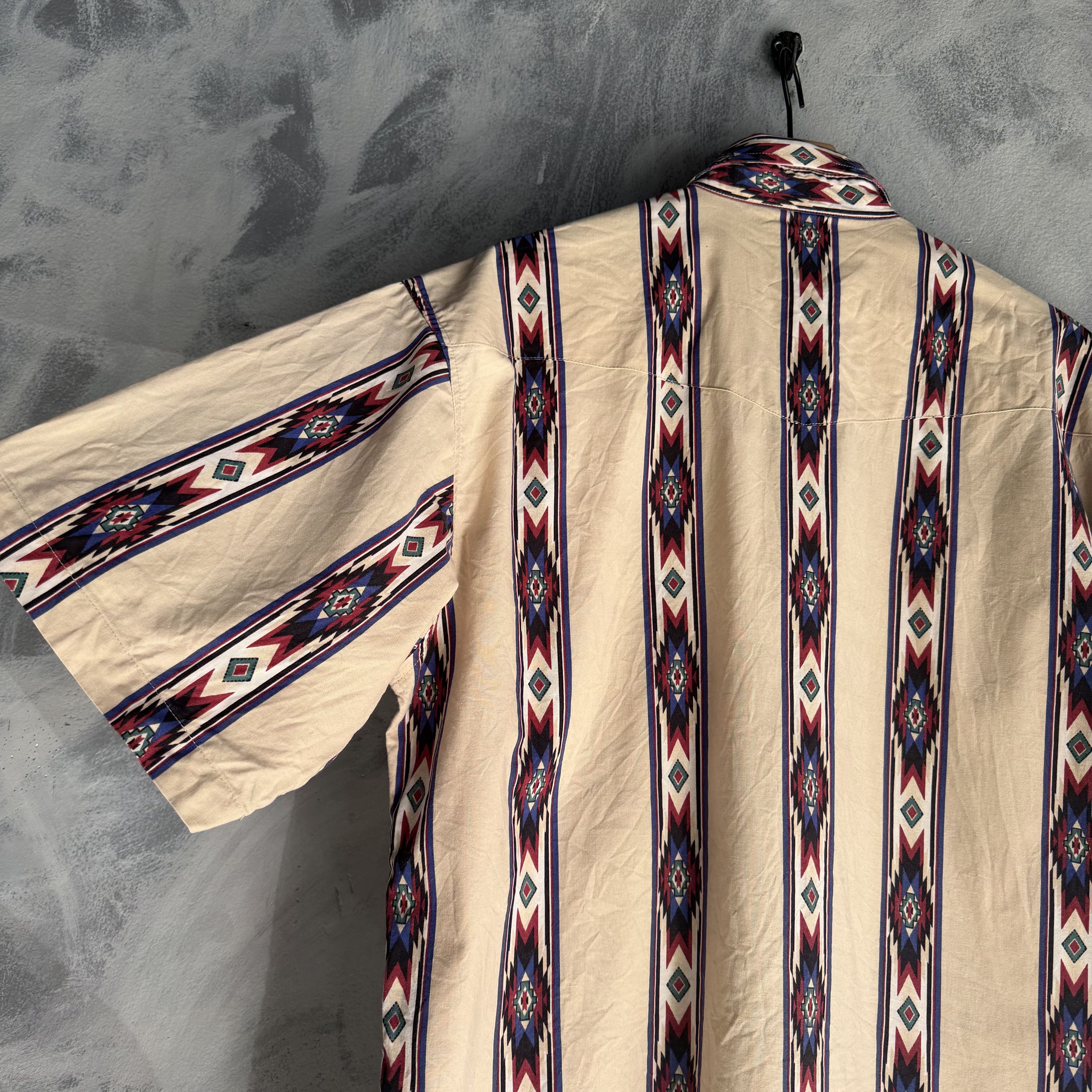 Wrangler Vintage Wrangler Pearl Snap Shirt Mens L Southwest 90s Aztec Size US L / EU 52-54 / 3 - 6 Thumbnail