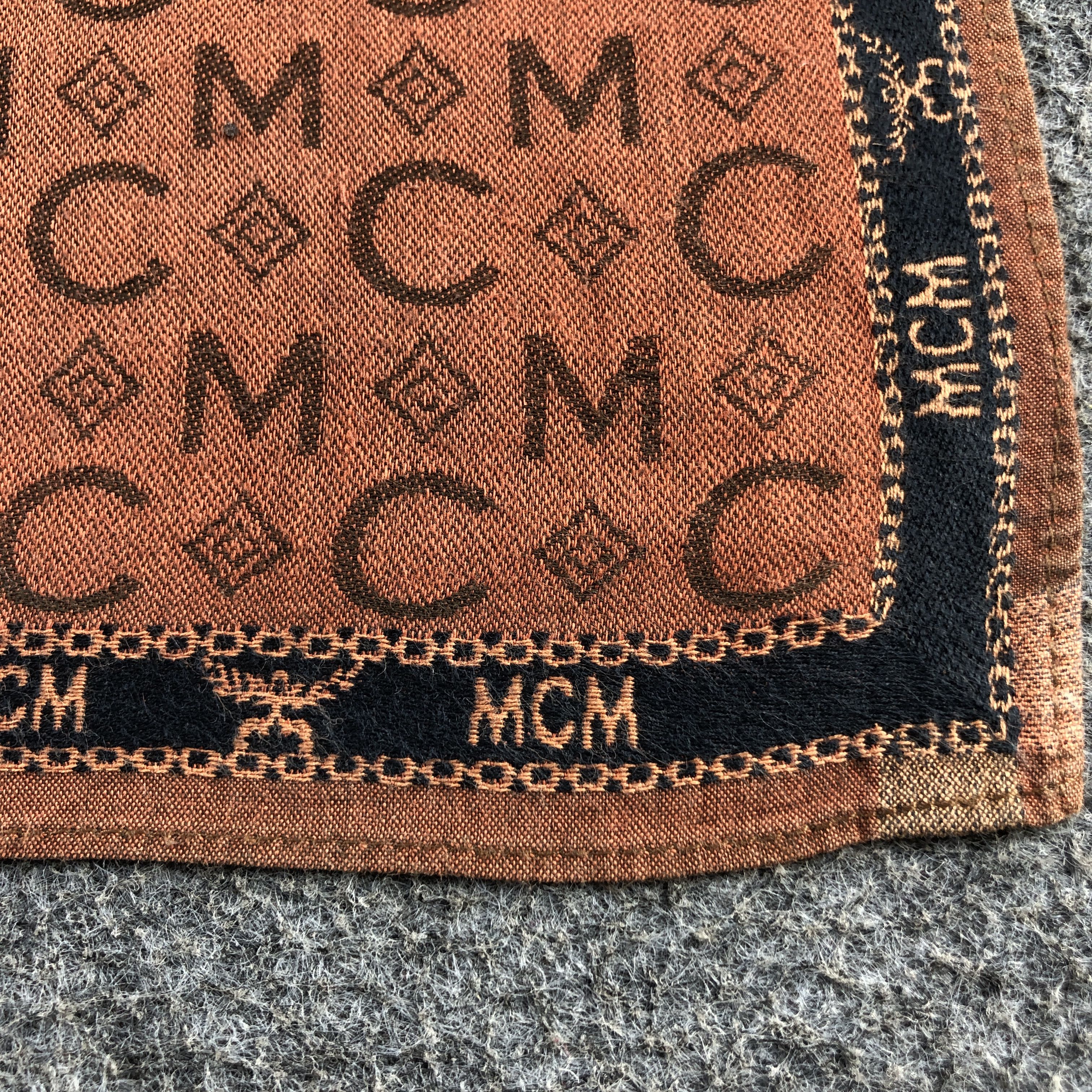 MCM × Vintage MCM Monogram Handkerchief Neckerchief Bandana H2723 Size ONE SIZE - 4 Thumbnail