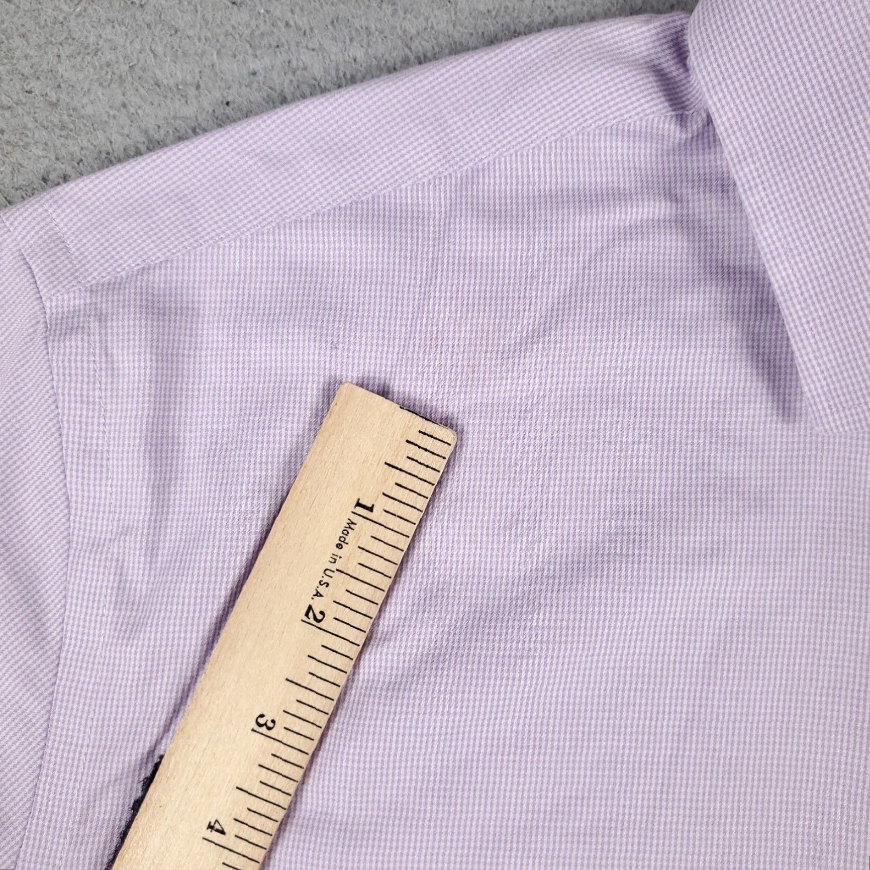 Tommy Hilfiger VINTAGE Tommy Hilfiger Shirt Mens 16 Purple Dress Shirt Long Sleeve Button Up Collared 100% Cotton Regular 16in Purple Mens Size 42R - 3 Thumbnail