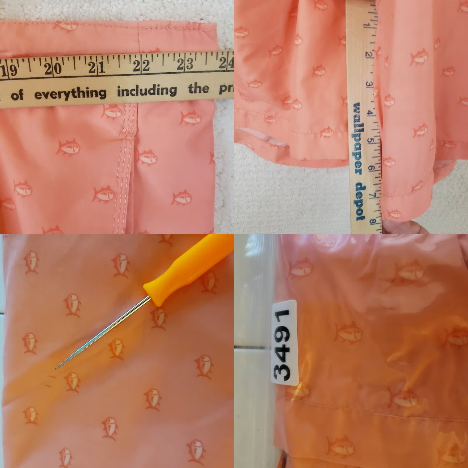 Southern Tide Southern Tide Mens Lined Water Shorts XXL Coral Fish Pattern Quick-Dry Stretch UV Size US 39 - 10 Thumbnail