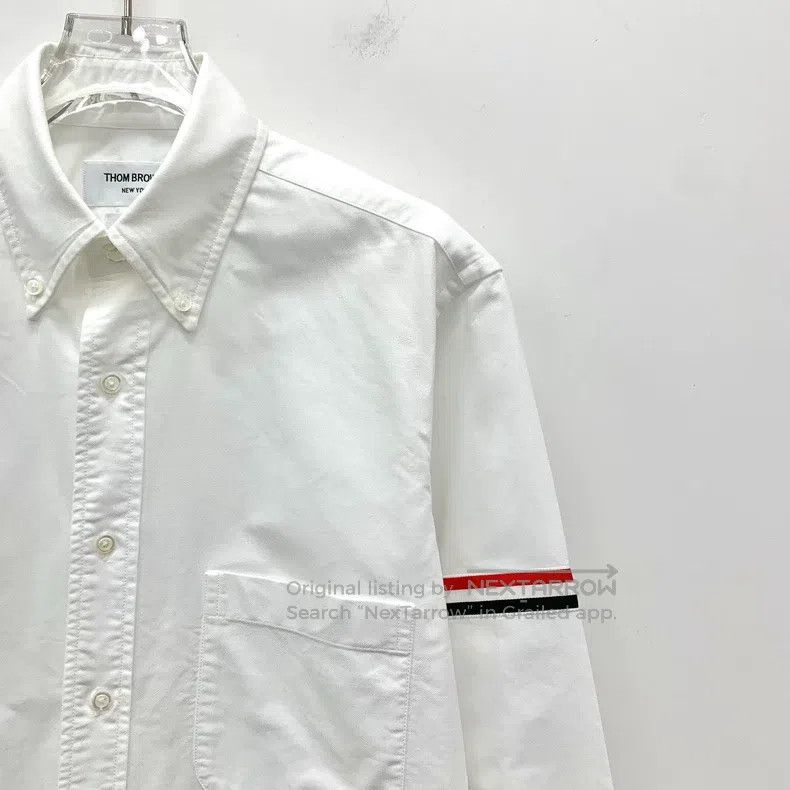 Thom Browne Thom Browne White double-breasted cotton shirt Size US M / EU 48-50 / 2 - 3 Thumbnail