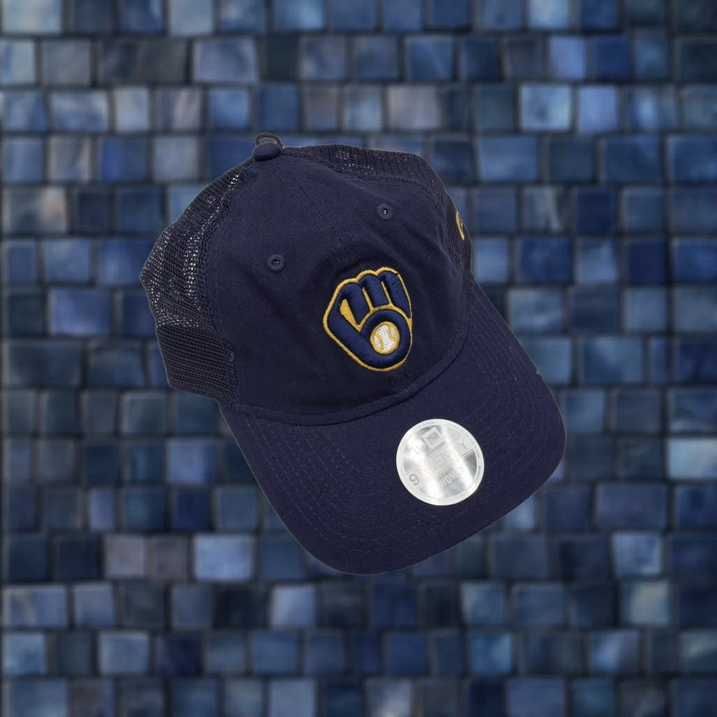 New Era VINTAGE: No (omit) Milwaukee Brewers New Era 9TWENTY Women Hat Blue One Size Size ONE SIZE - 1 Thumbnail